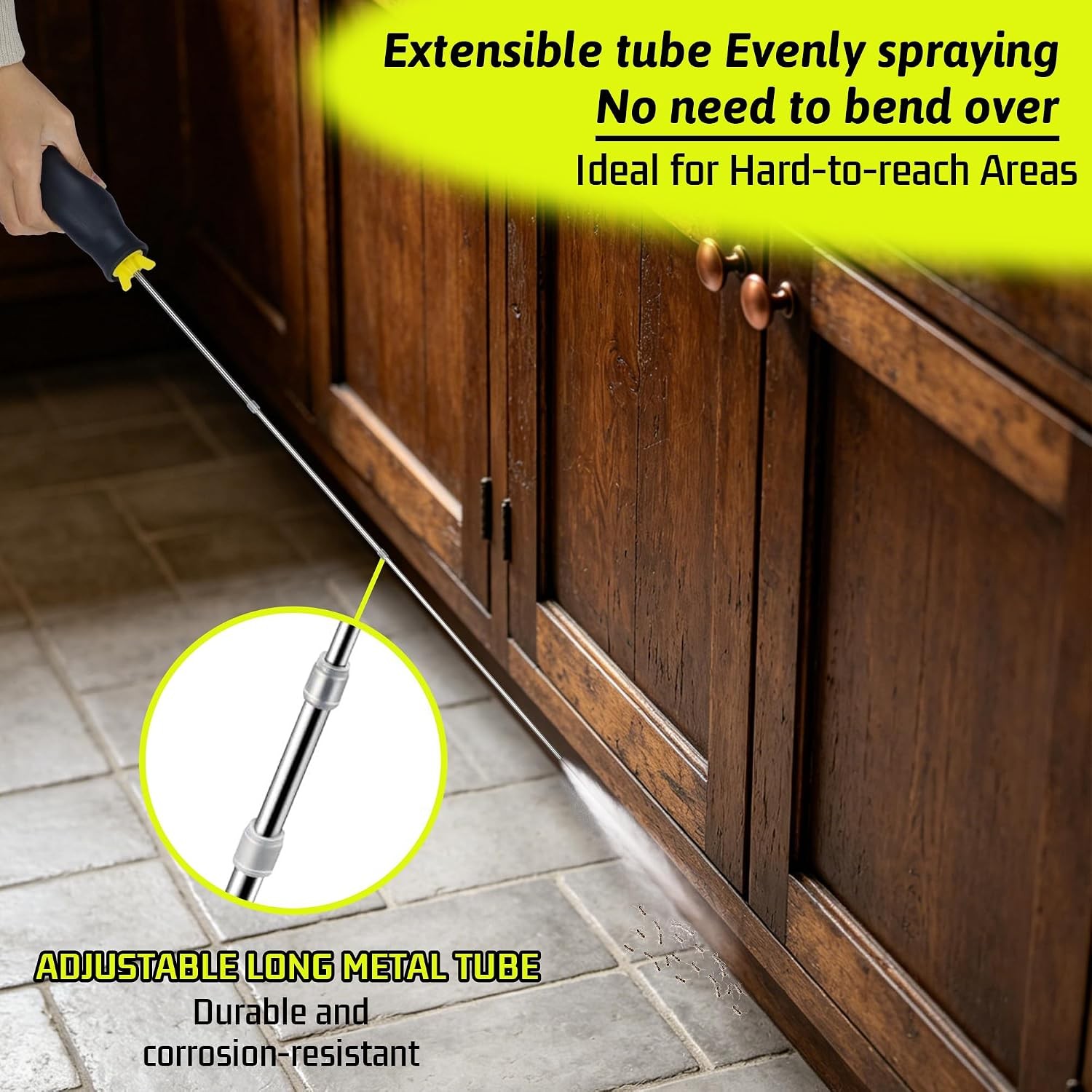 Powder Duster for Diatomaceous Earth, 14″-26.4″ Adjustable Telescopic Powder
