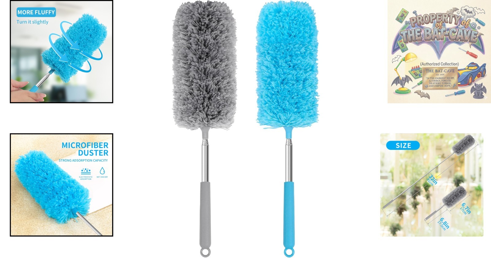 Washable Mini Microfiber Duster Set – Lightweight & Versatile for Car & Home