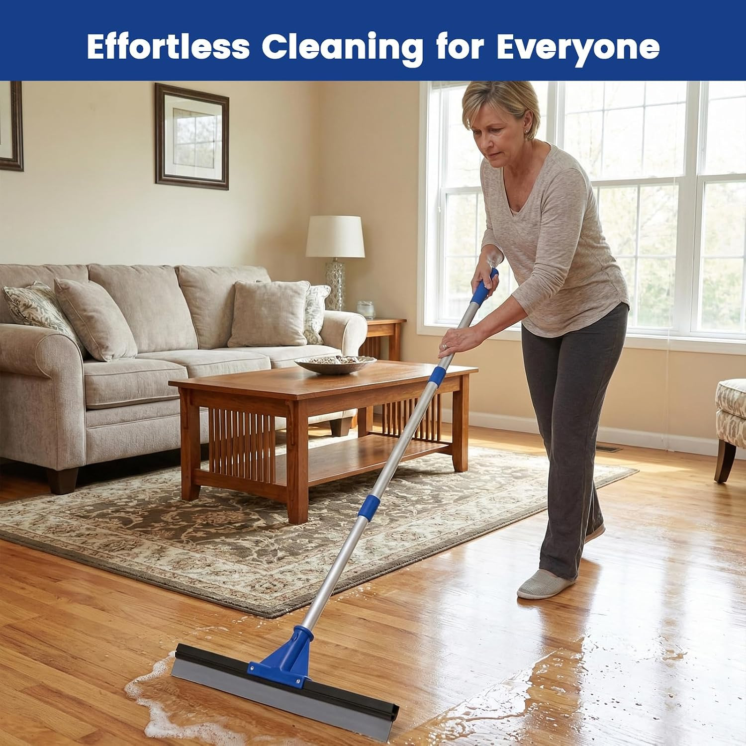 Floor Squeegee for Concrete Floor, 18″ Large Heavy Duty Squeegee for Floor