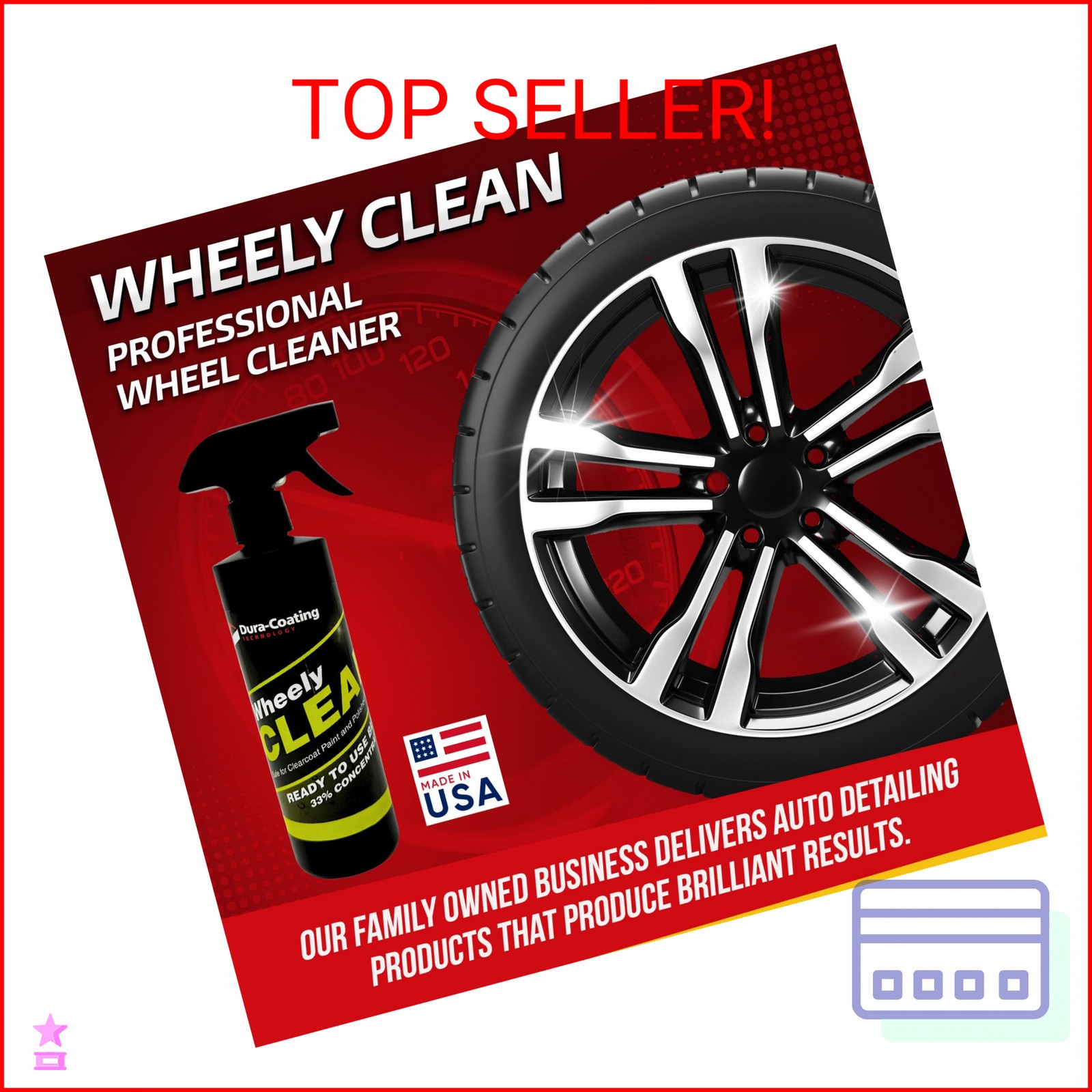 DURA-COATING TECHNOLOGY Wheely Clean – Professional Wheel Cleaner Spray – Ready-