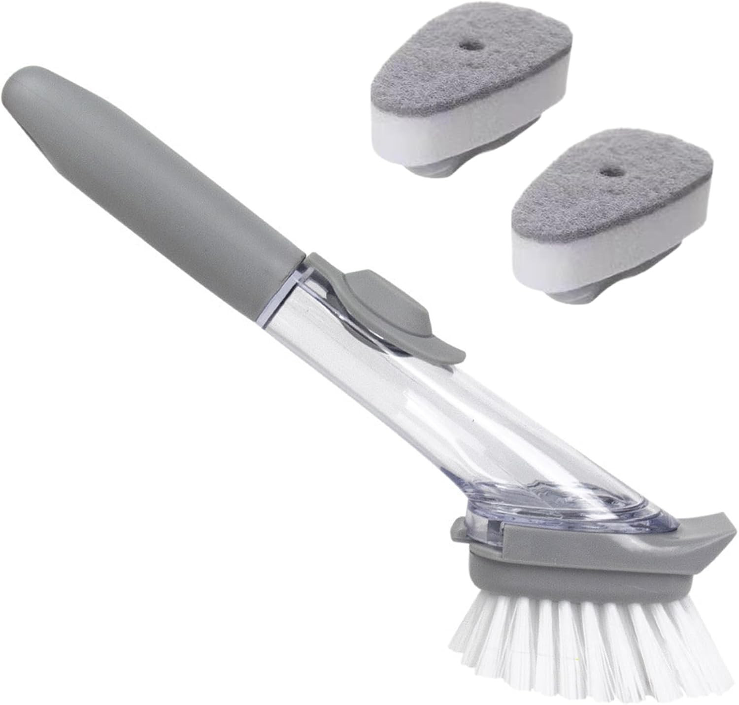 Dish Brush,Dish Scrubber with Soap Dispenser Dish Wand Kitchen Brushes for Di…