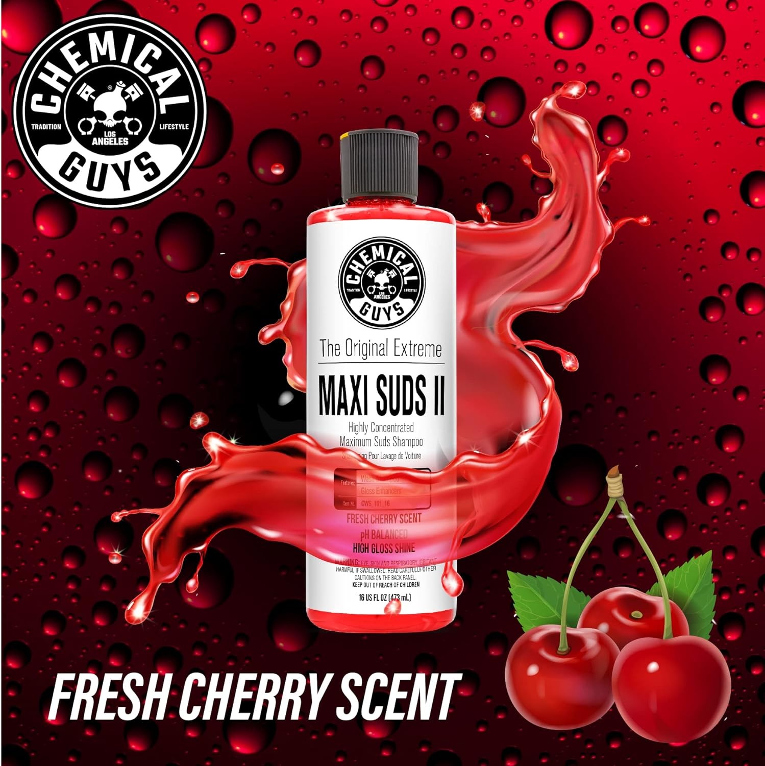 Chemical Guys Maxi Suds II Foaming Car Wash Soap – High Foam Car Wash Soap, Ch