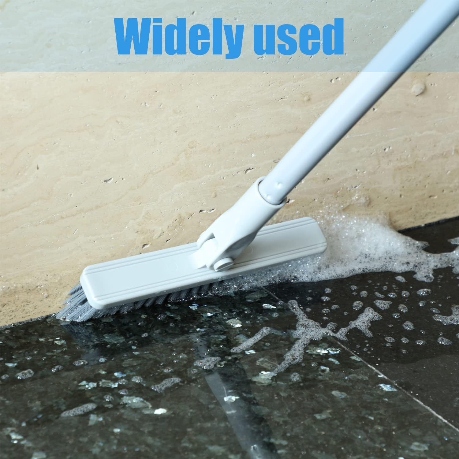 Grout Brush with Long Handle – Heavy Duty Grout Cleaner Brushes for Tile Floors,