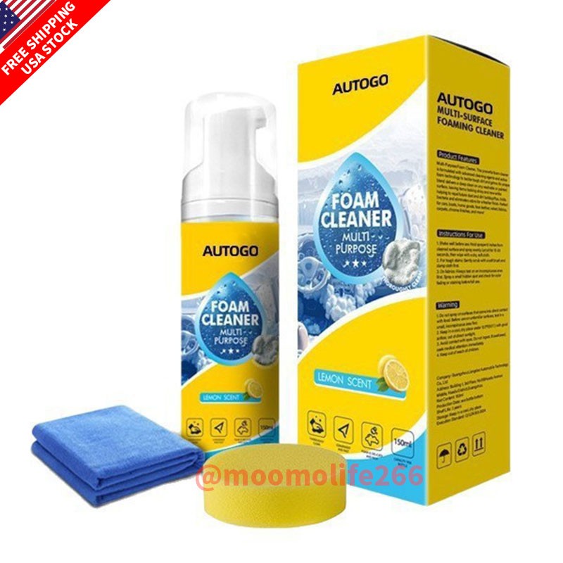4-in-1 Multi-Enzyme Foam Cleaner, Deep Cleaning Spray for Car Kitchen Bathroom