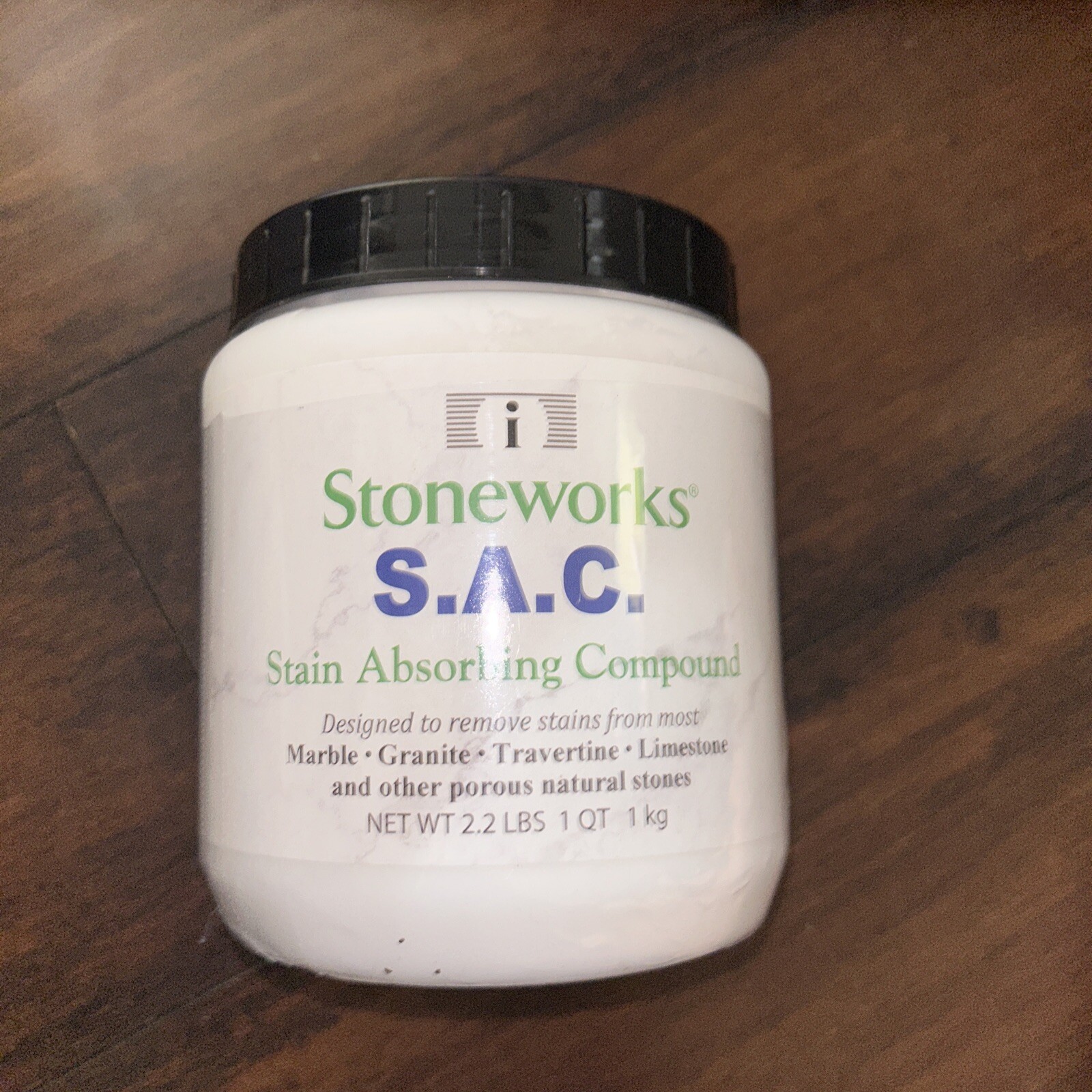 STONEWORKS Stain Absorbing Compound Marble Granite Travertine Other Stones 2.2lb