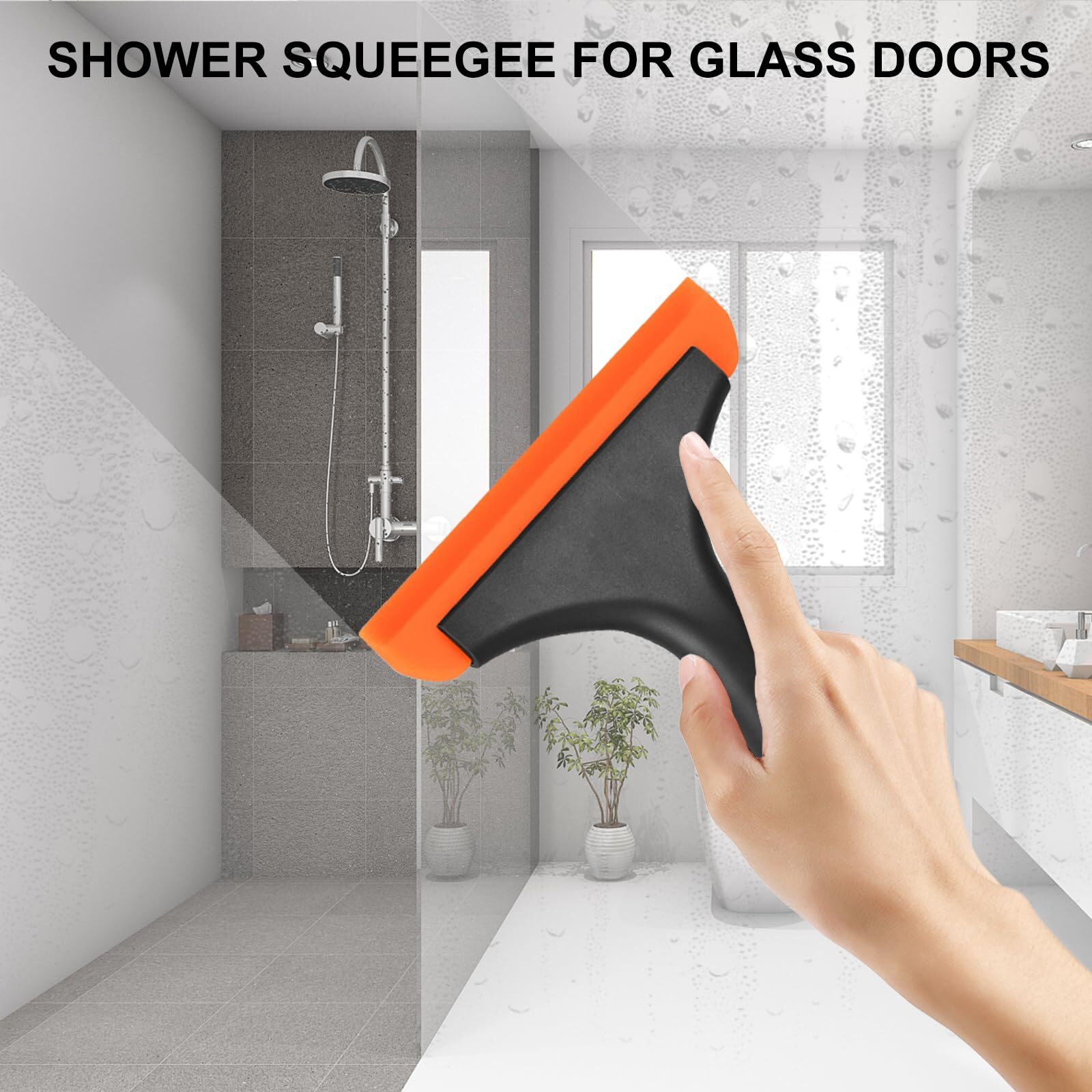 Small Squeegee For Shower Glass Door Mini Silicone Window Cleaner Tool
