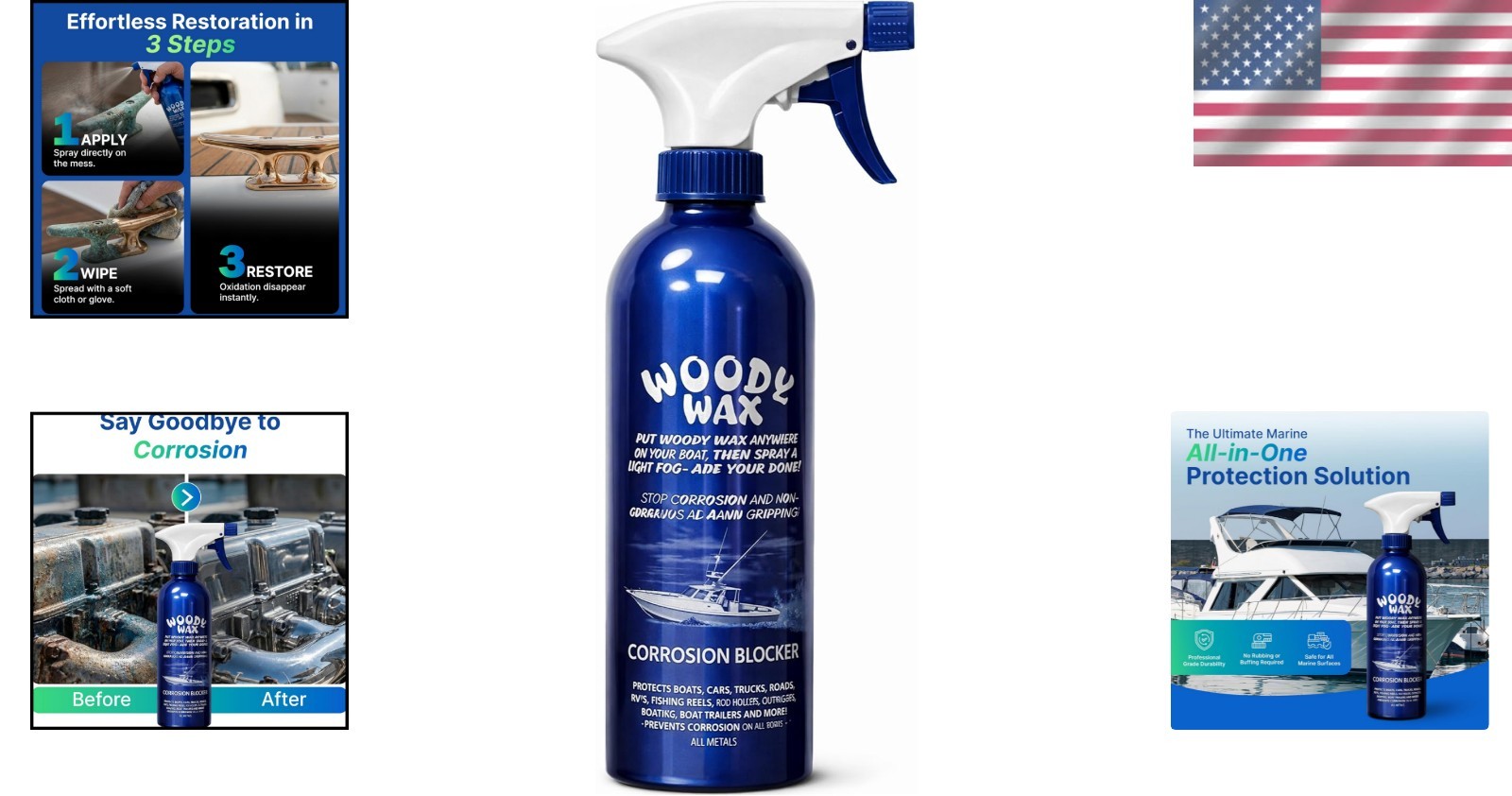 Versatile Multi-Surface Boat Spray – 16oz Non-Skid Deck Protector & Metal Shine