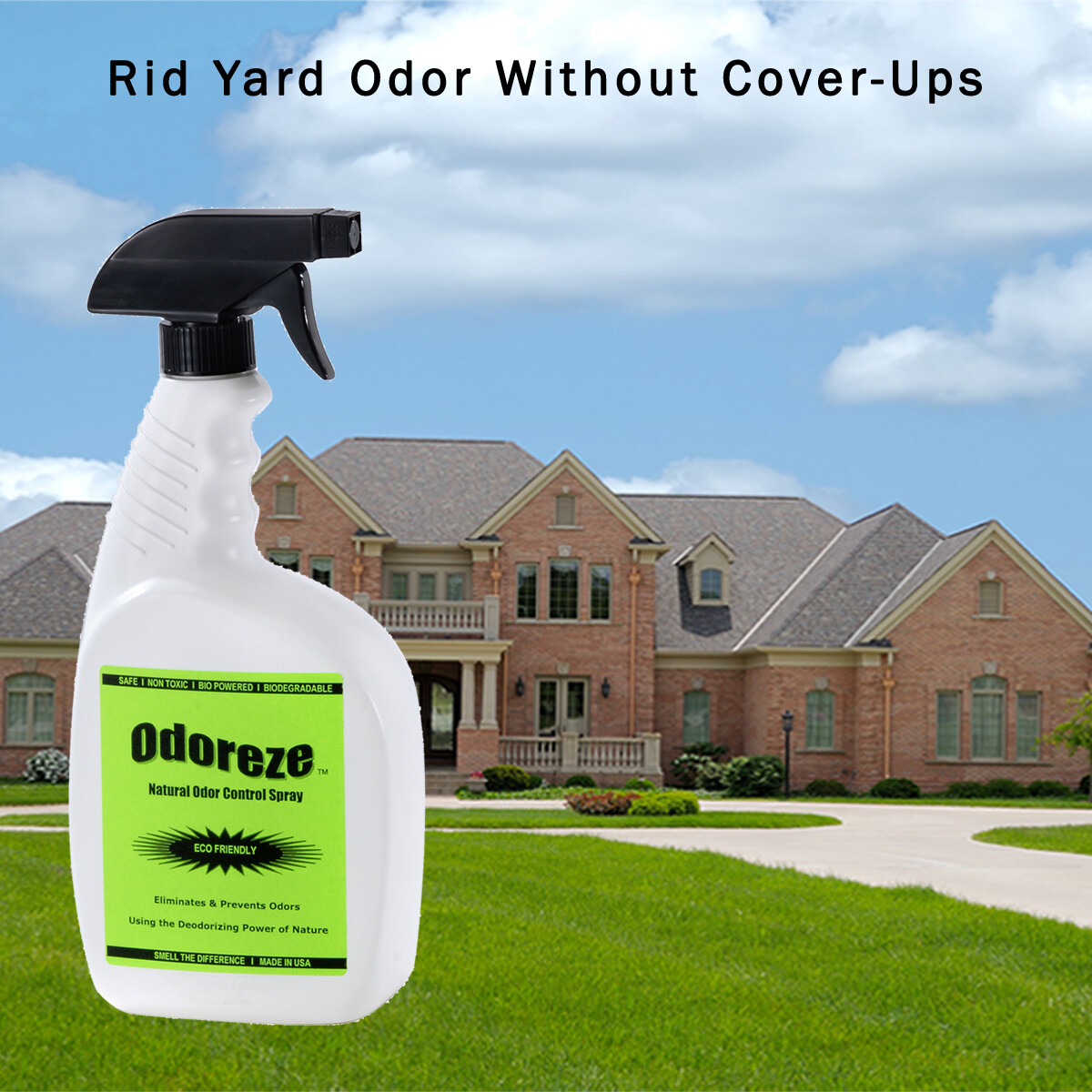 ODOREZE Yard & Concrete Odor Eliminator Spray: Makes 64 Gallons to Clean Smell