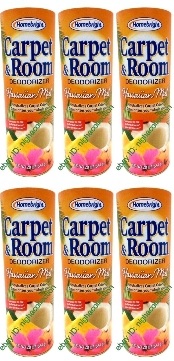 LOT 6 x H.Bright Carpet & Room Deodorizer HAWAIIAN MIST 20 Oz Each SEALED