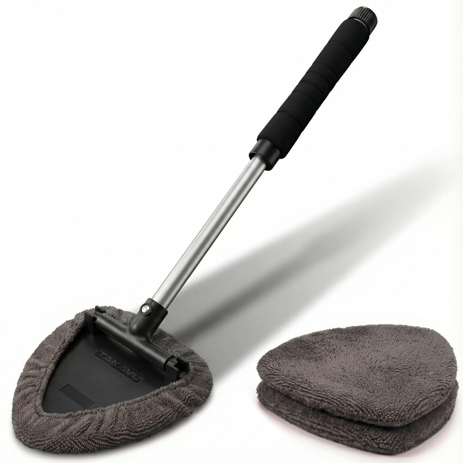 TAKAVU Car Window Cleaning Tool, Windshield Wiper Cleaner Large, Black & Grey