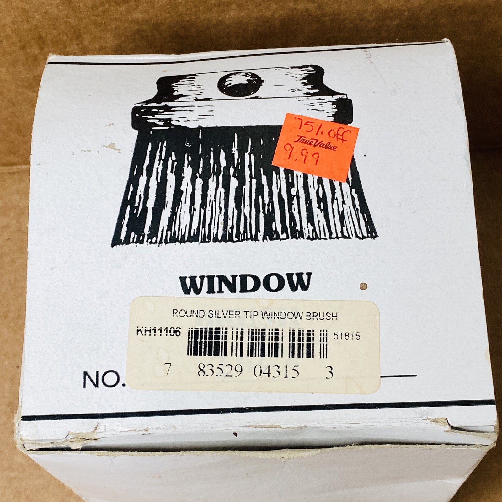 Window BRUSH ROUND Silver Tip FLOW THRU COMMERCIAL INDUSTRIAL KH11106 51815 New