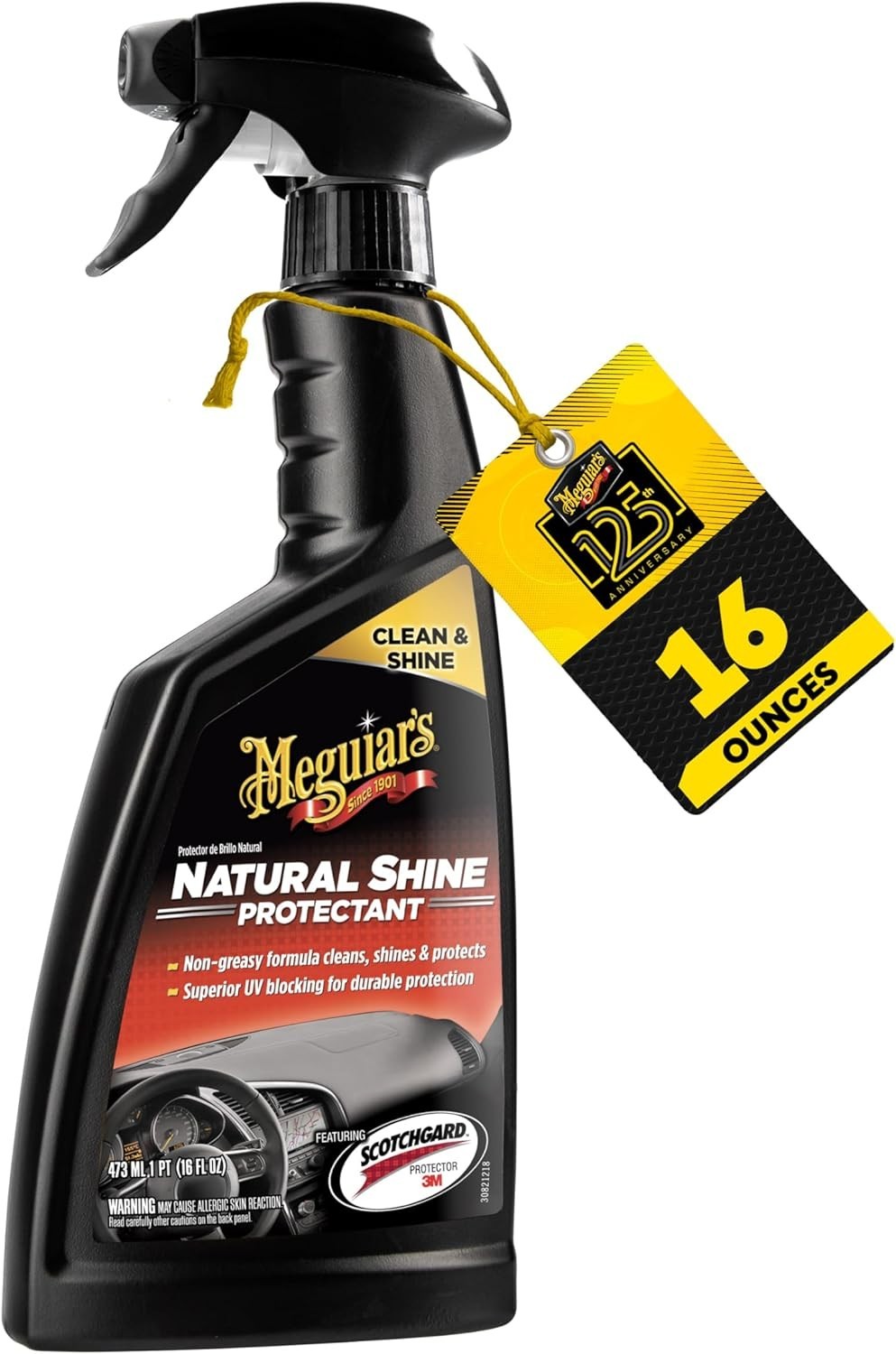 Meguiar’s Natural Shine Protectant – Easy Spray for Car Interiors, 16 oz