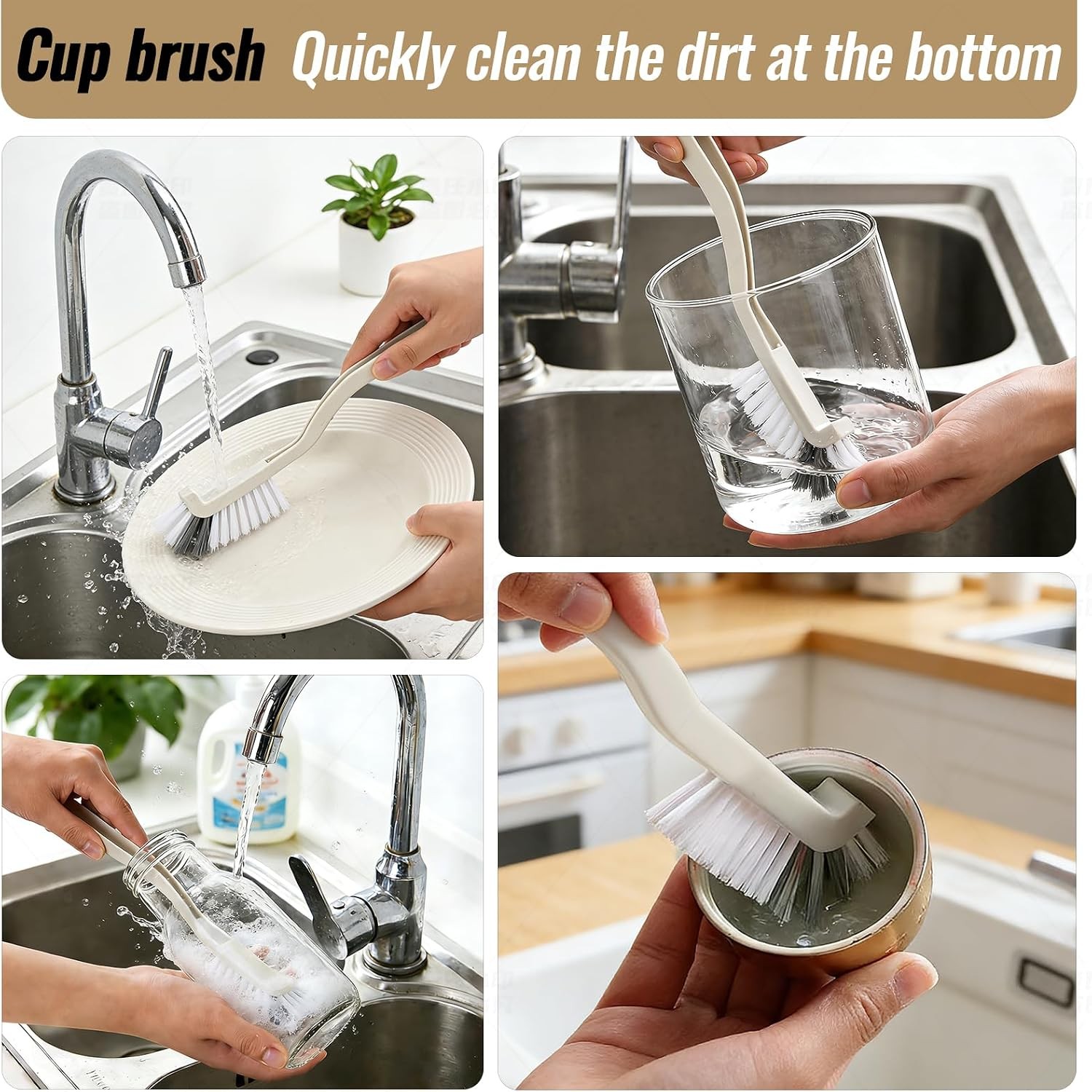 15Pcs Household Gap Cleaning Brush Set, Grout Cleaner Brush, Hard Bristle