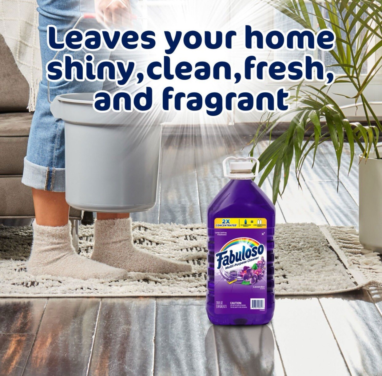Fabuloso Multi-Purpose Cleaner, 2X Concentrated Formula, Lavender Scent, 210 oz.