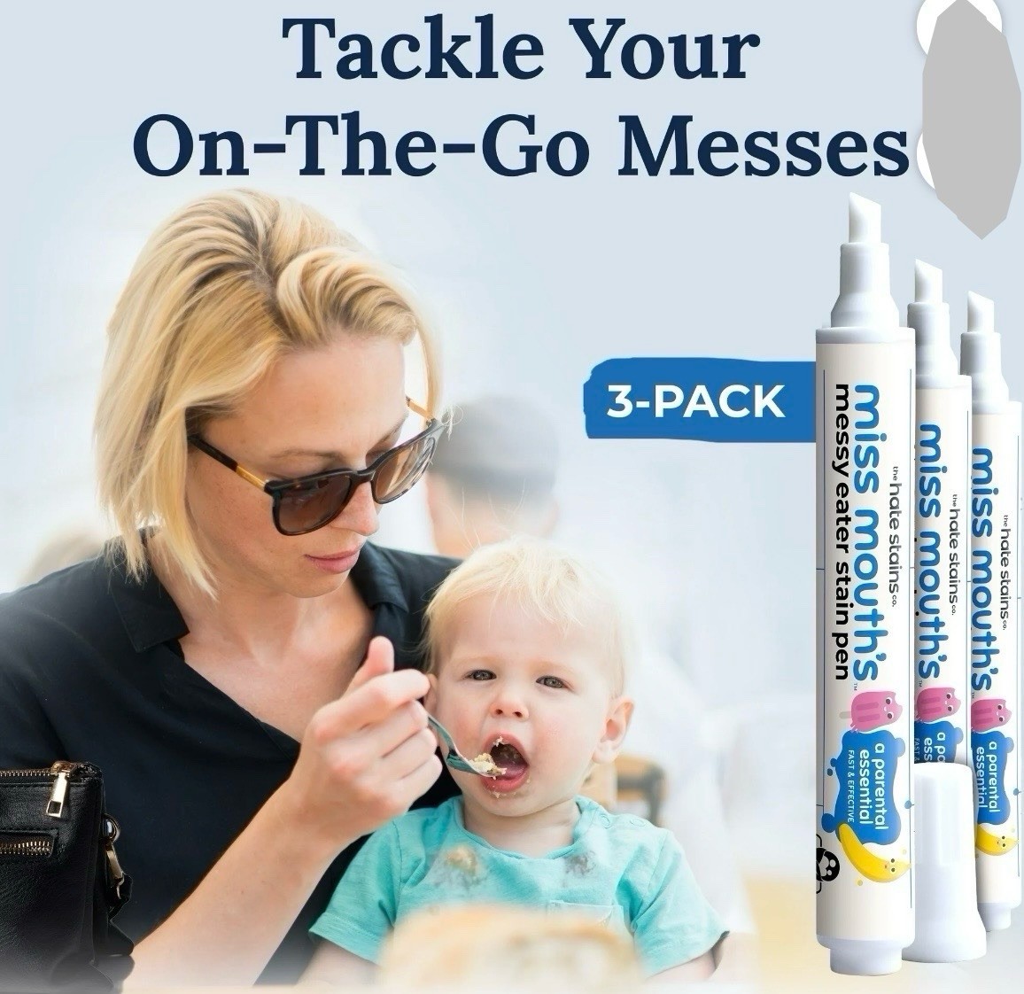 MISS MOUTH’S MESSY EATER STAIN TREATER PENS FOR BABY AND KID 3Pack Stain Remover