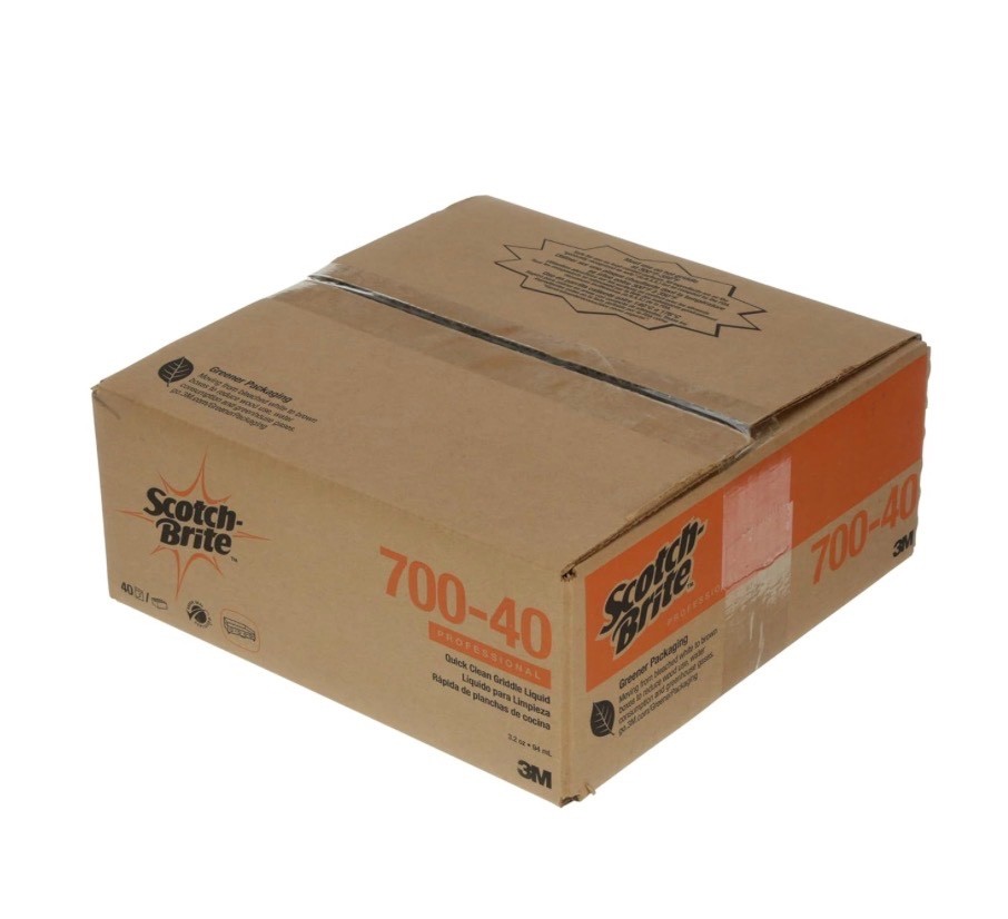 3M Scotch-Brite 70040 Quick Clean Griddle Liquid 40 Pack 3.2 Oz Heavy Duty Clean