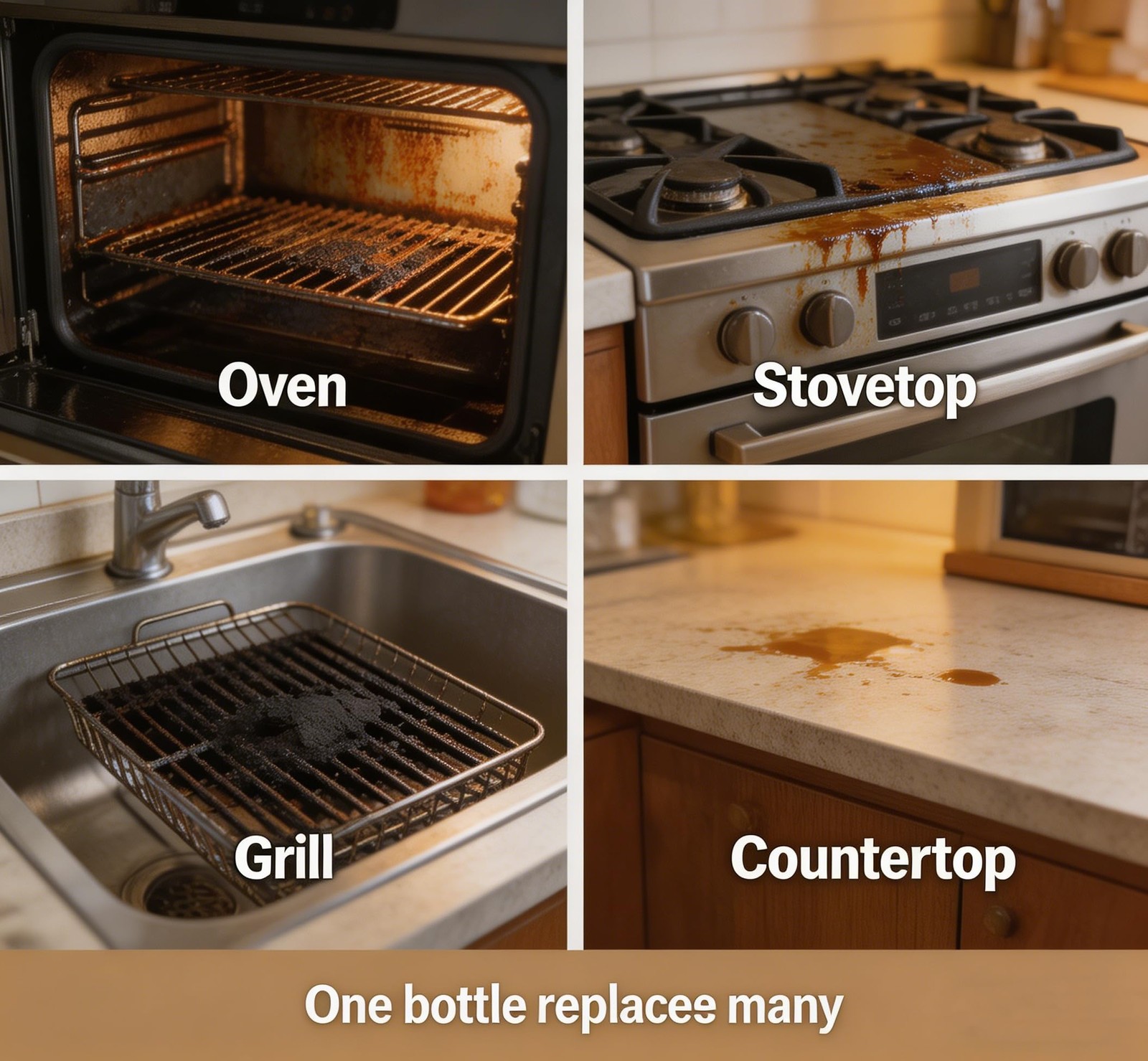 2-Pack Oven Cleaner Heavy Duty – Foam Spray for Kitchen Grease, Stovetop, Gri…