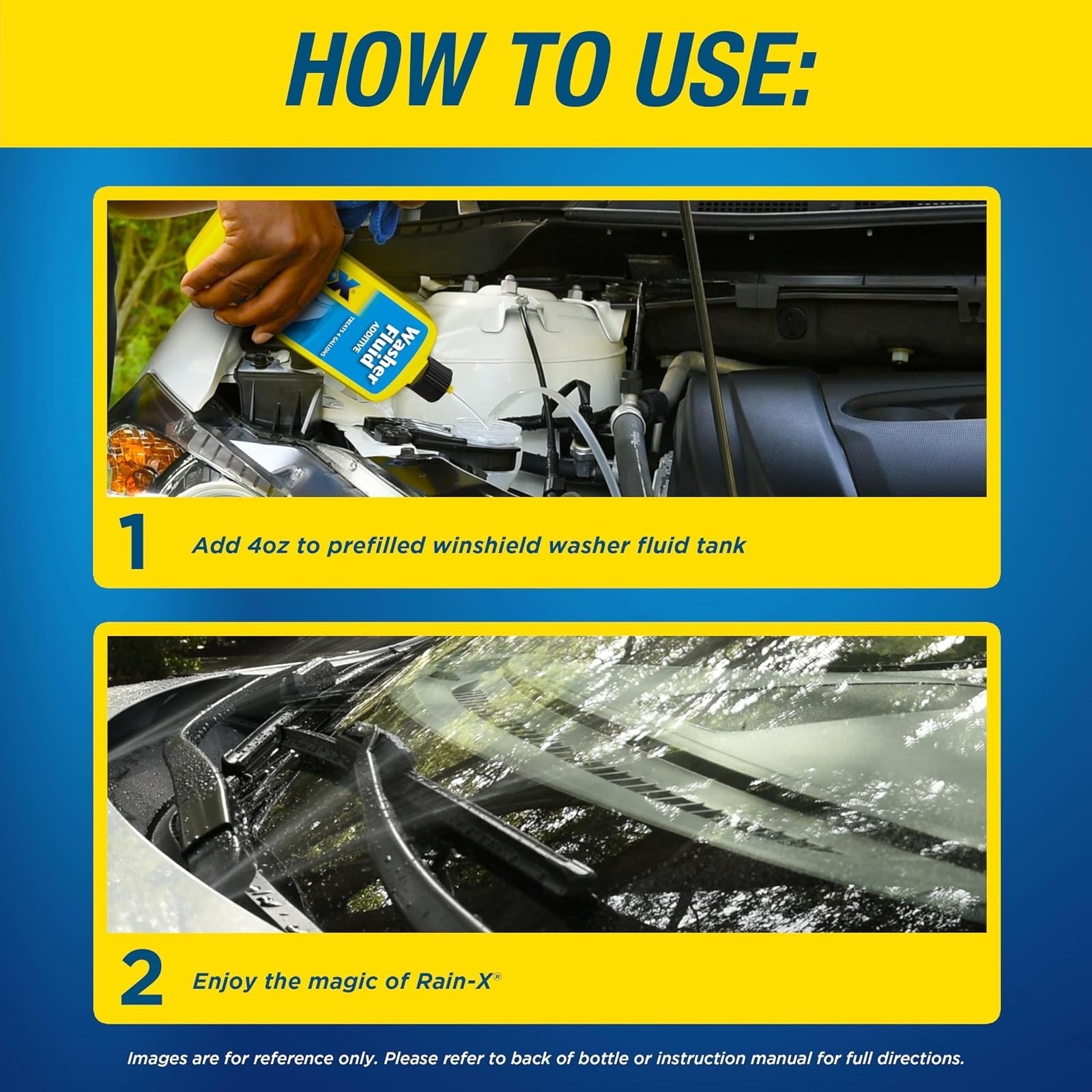 Rain-X Washer Fluid Additive – 16.9 fl. oz, Streak Free, Unscented