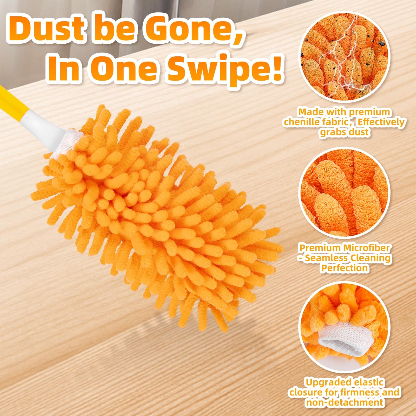 8 Pack Reusable Duster Refills with Swiffer Hand Duster, Washable Microfiber …