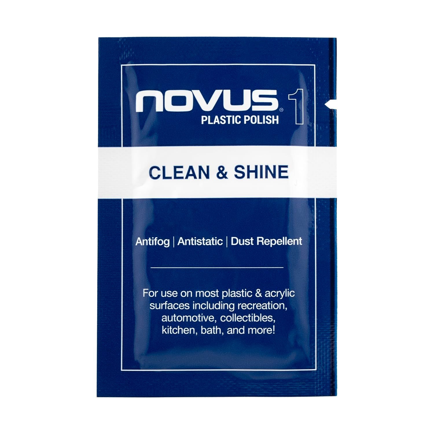 Novus Plastic Clean & Polish #1 Sample Pack – Crystal Clear Finish for 1 Pack