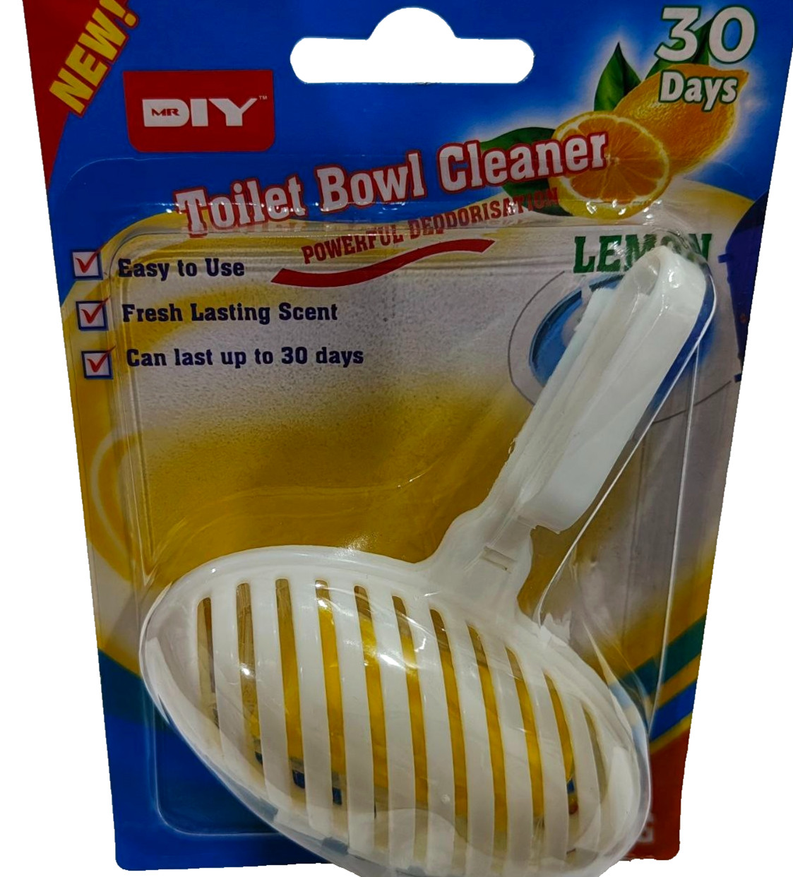 Toilet Bowl Hanger Lemon Fresh – Powerful Deodorizer Lasts 30 Days Easy to Use