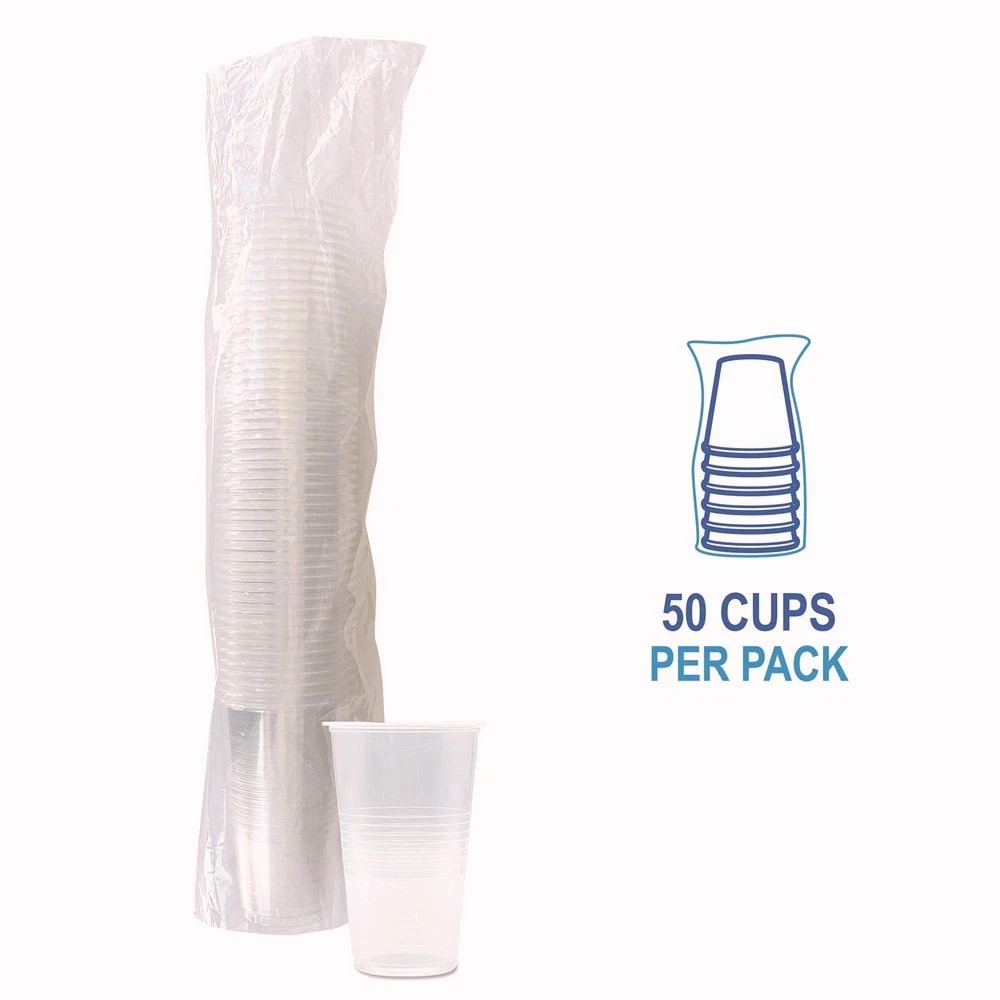 Boardwalk TRANSCUP20PK 20 oz. Translucent Plastic Cold Cups – Clear (50/PK) New