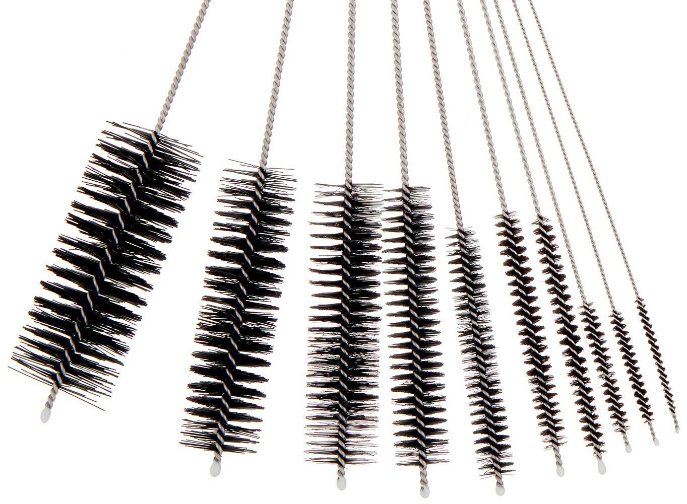 Pipe Cleaners 8 Inch Nylon Bottle Straw Cleaning Brush Set Stainless Steel Handl