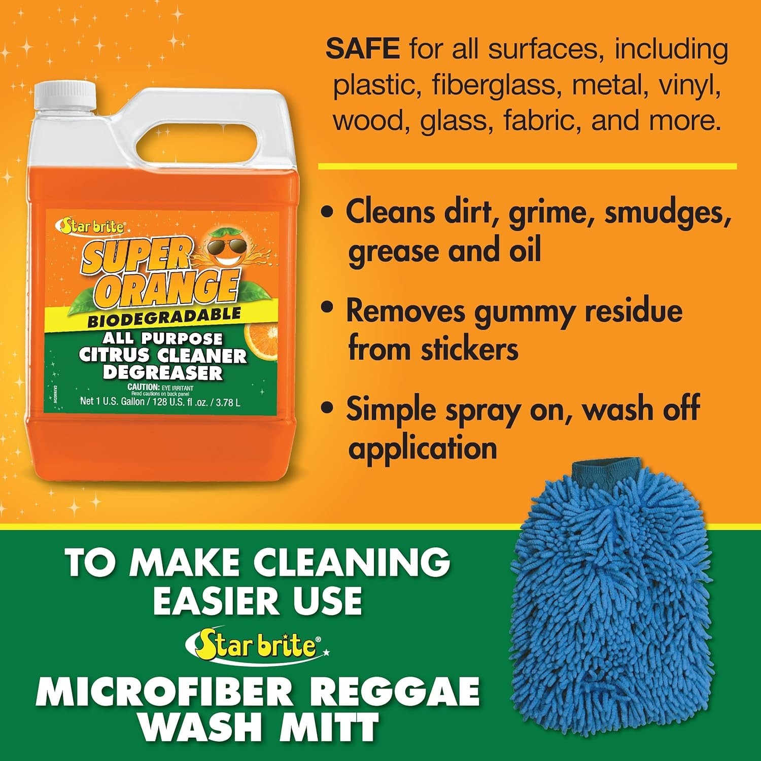 Super Orange All-Purpose Citrus Cleaner Degreaser – Remove Dirt, Grime, Greas…