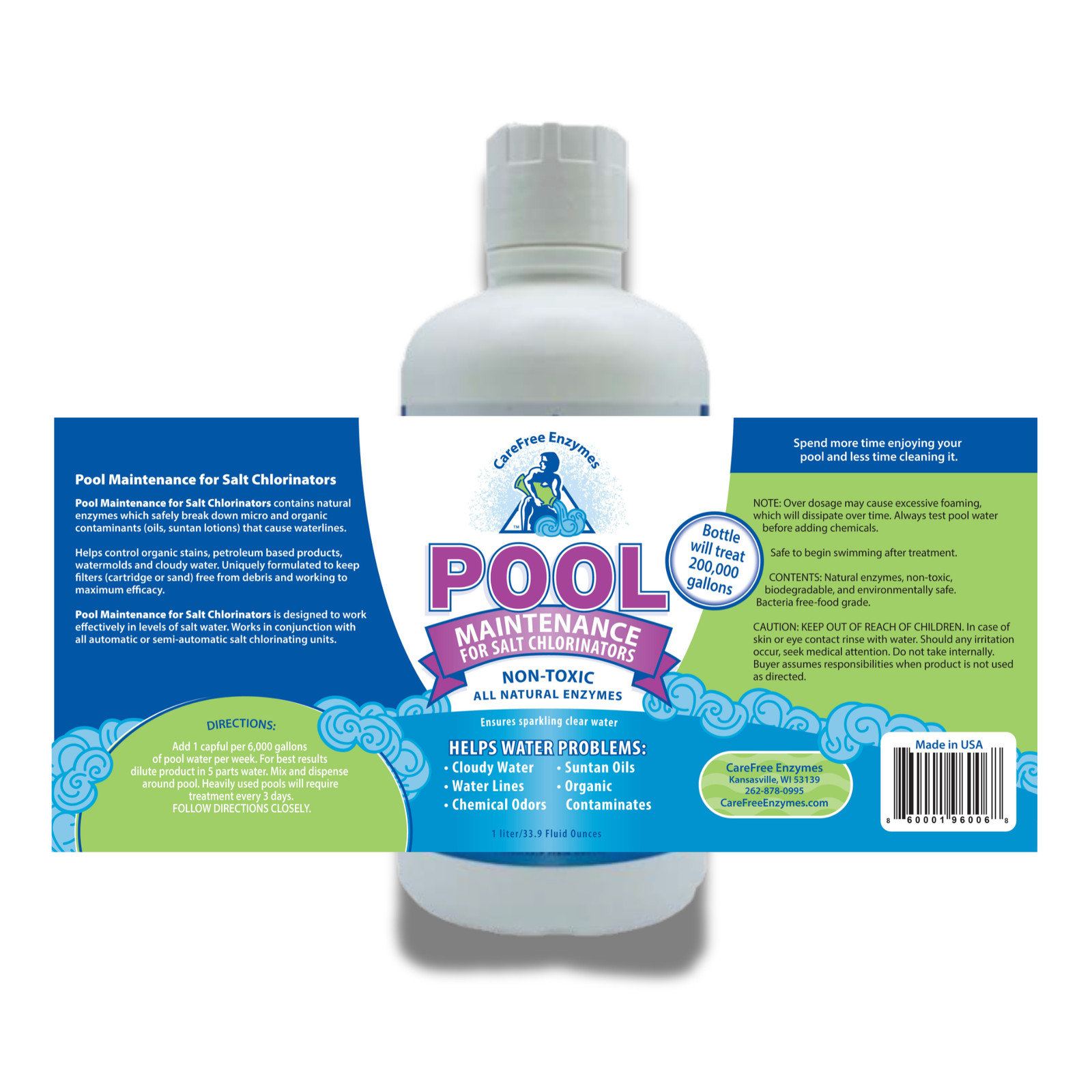 Weekly Enzyme Treatment for Salt Water Pools | Protects Salt Cell | Pool Mainten