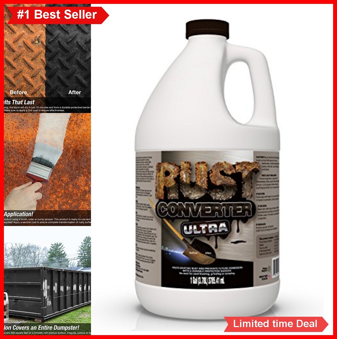 Rust Converter 1 Gallon Professional Grade Corrosion Inhibitor Spray For