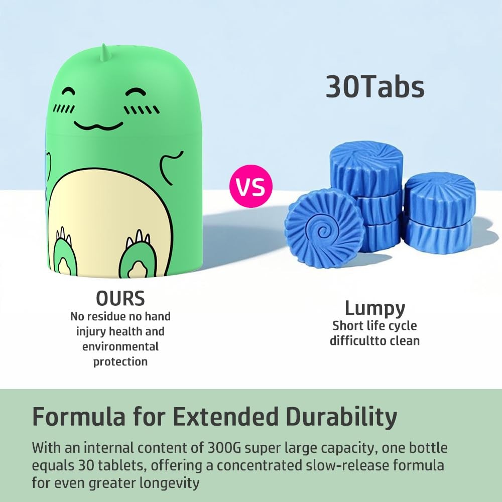 Cute Dinosaur-Shaped Toilet Bowl Cleaner Bottle, Bathroom Toilet Tank Cleaner…
