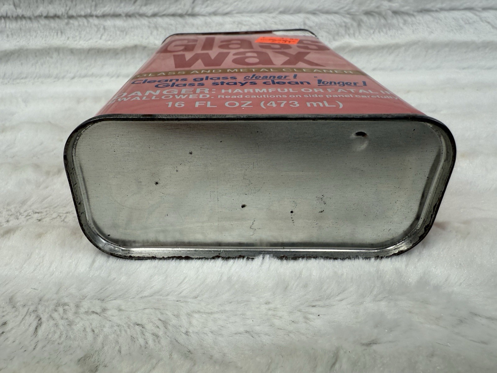 Vintage Gold Seal Glass Wax Metal Chrome Cleaner Polisher 16 oz Can Tin 75% Full