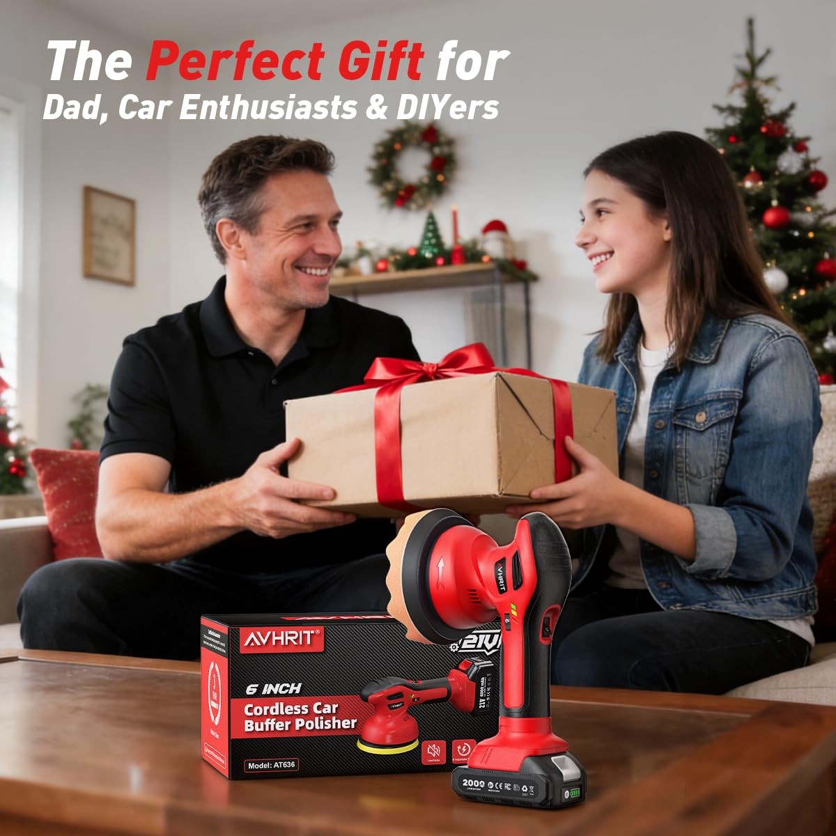 Cordless Car Buffer Polisher Kit W/ 2x2000mah 21v Batteries 6 Inch Buffer Waxer