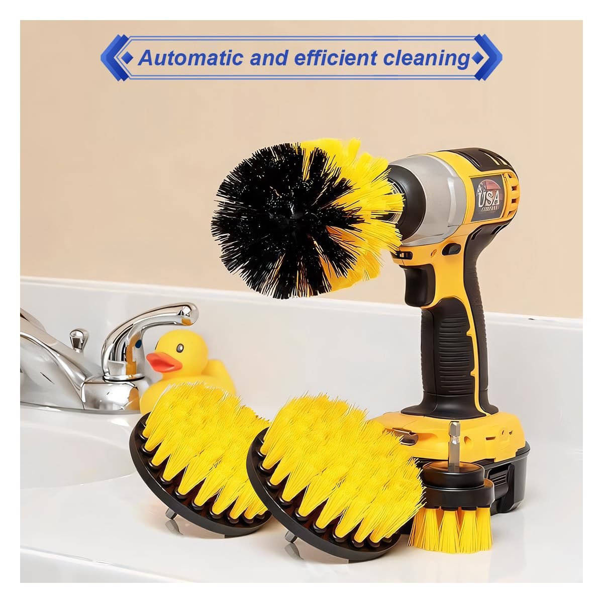 4PCS Drill Brush Attachment Set, Mult-Purpose Car Wash Brush, Rotary Detailin…
