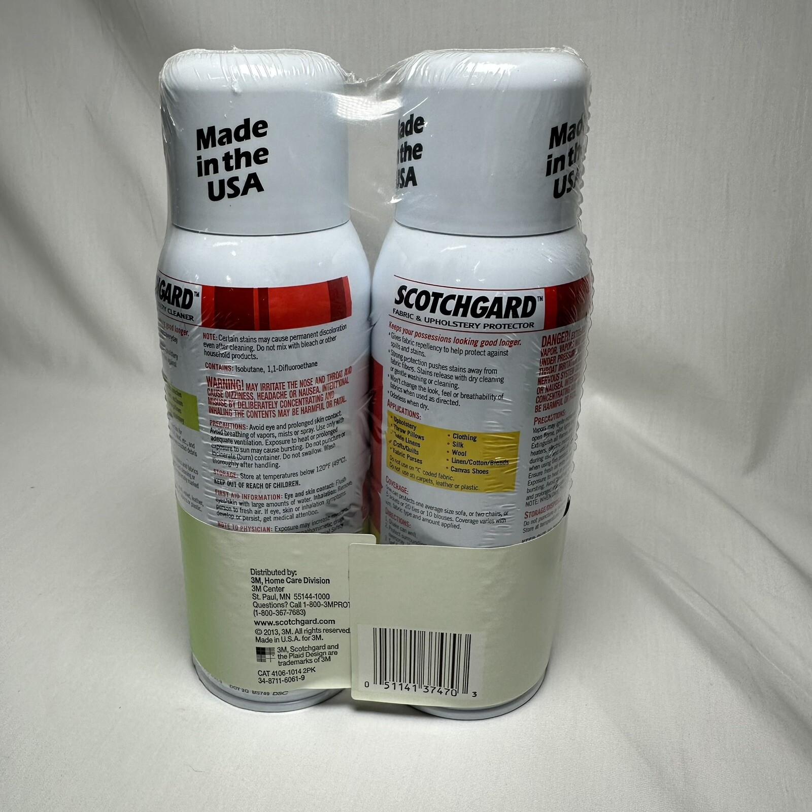 Scotchgard Fabric protector and cleaner 2 pack 3M 20 oz 14 oz New Sealed
