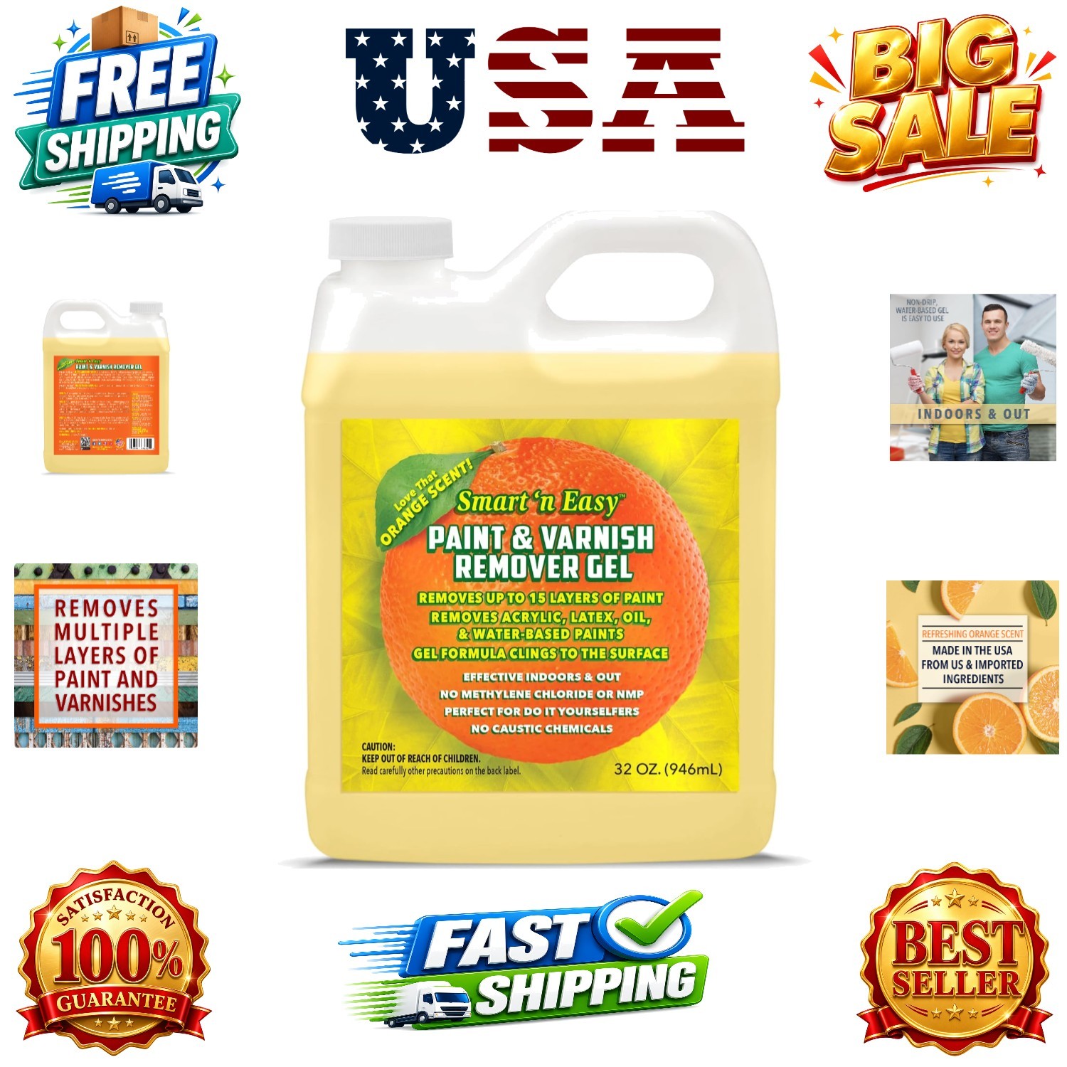 Smart ‘n Easy Paint & Varnish Remover Gel – Do It Yourself Friendly Paint Rem…