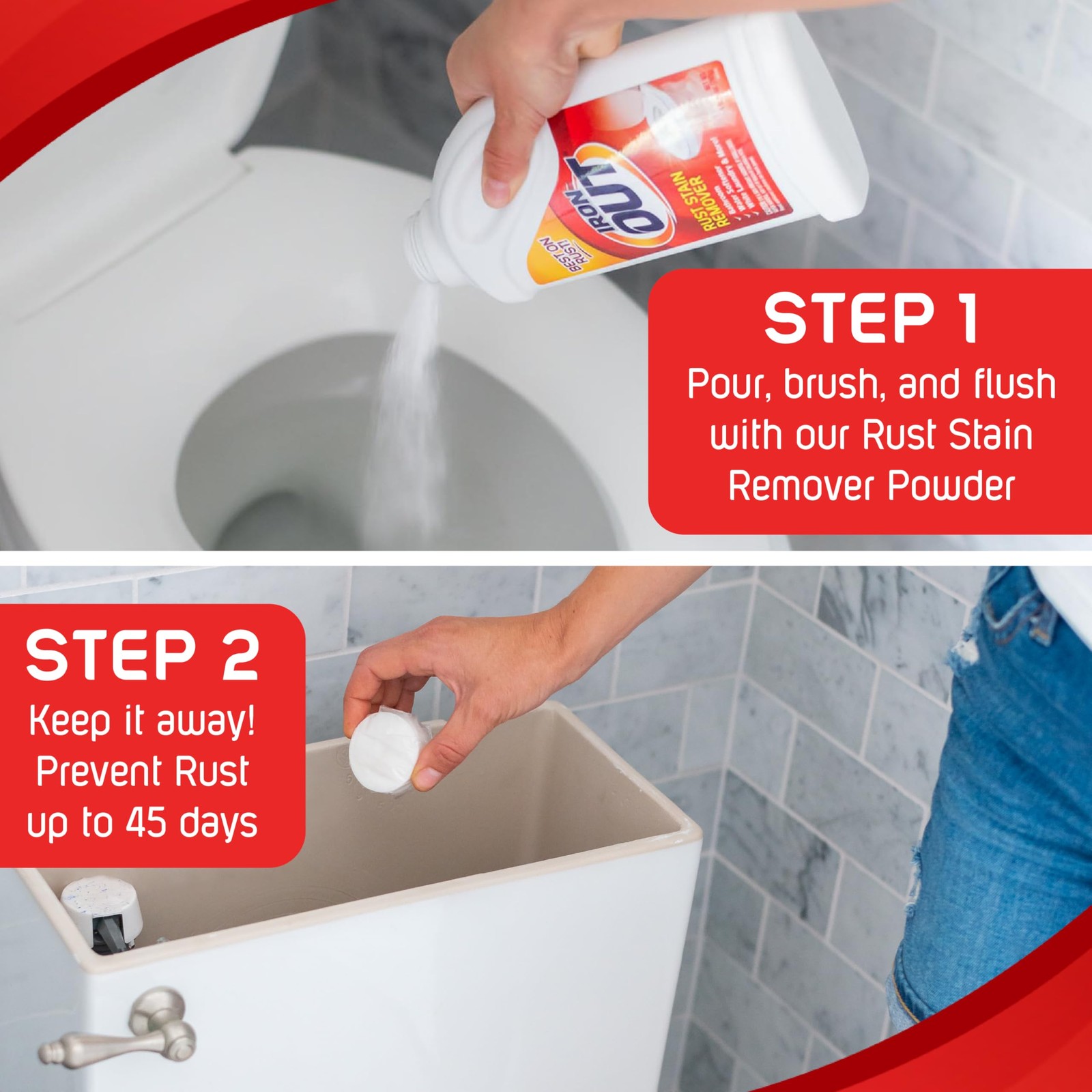 Iron OUT Automatic Toilet Bowl Cleaner Tablets, Helps Remove and Prevent Rust…