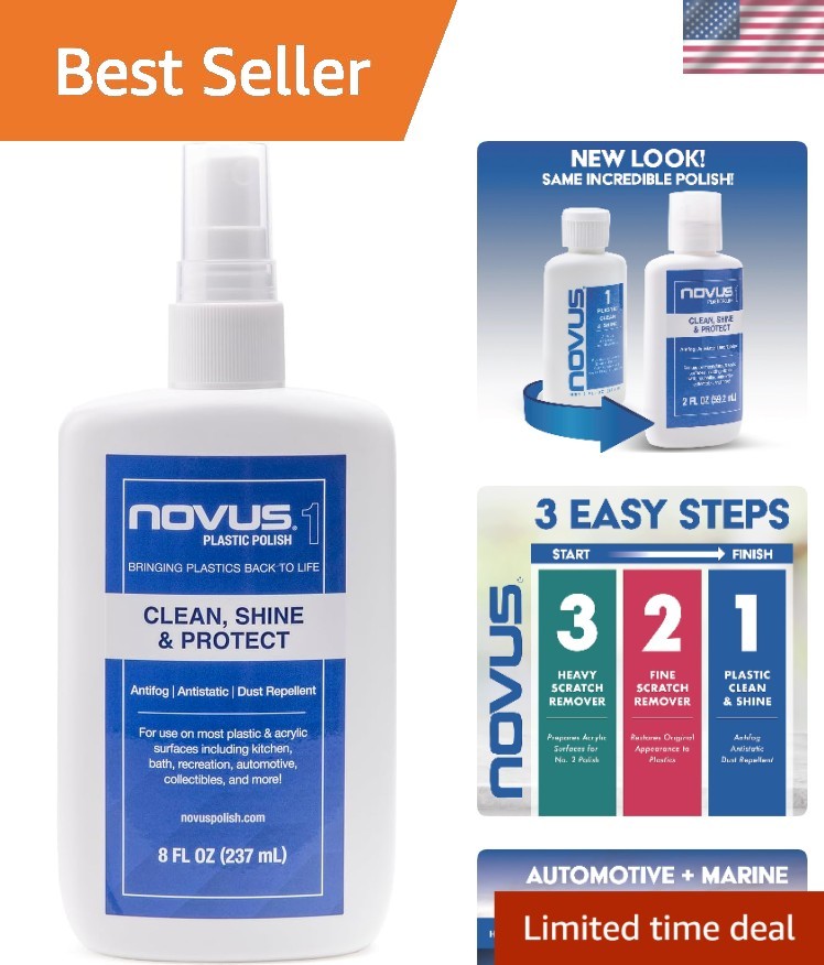 Toxin-Free 8 Oz Plastic Clean & Shine – Perfect for Polishing Acrylic Protectors