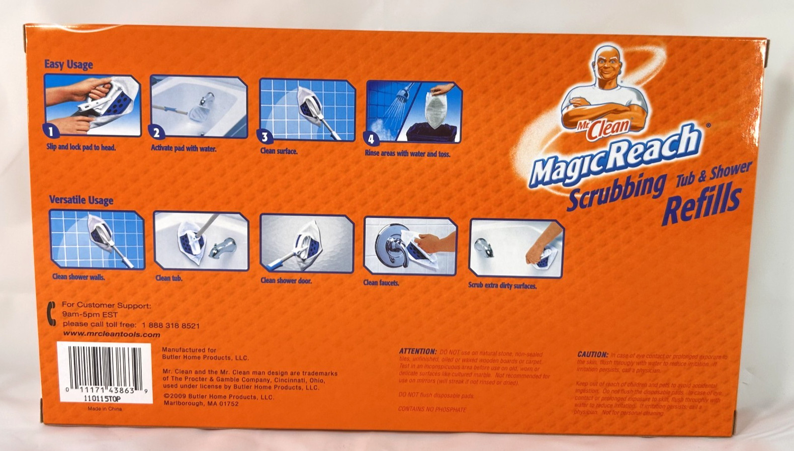 Mr. Clean Magic Reach Scrubbing Tub & Shower Refill 8 Foaming Pads 443863