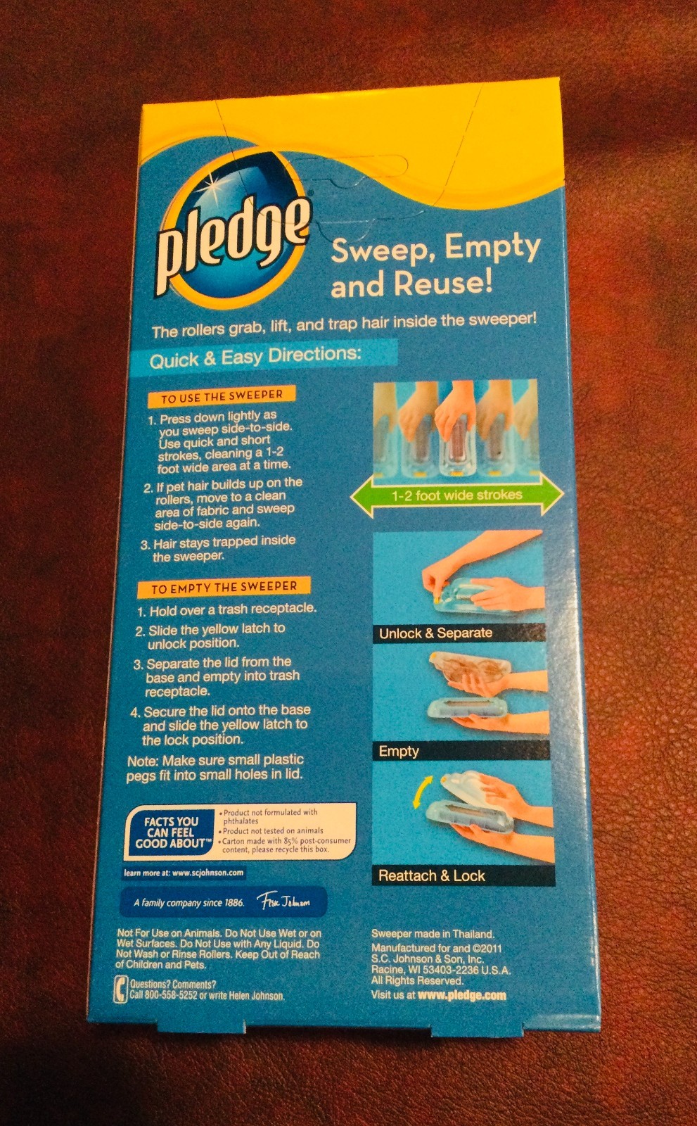 2 Brand New – Pledge Fabric Sweeper for Pet Hair Multi-Use Disposable Sweepers