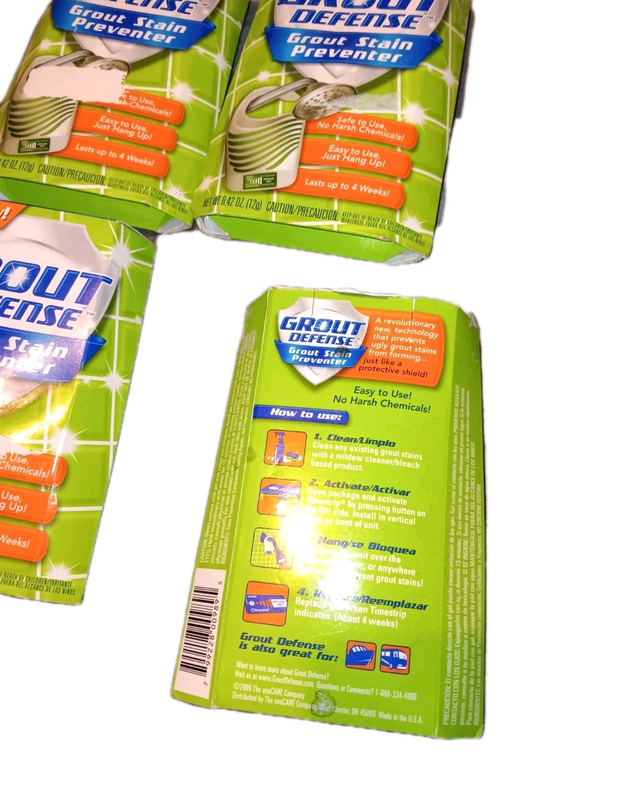 Grout Defense Stain Preventer 4-Pack No Harsh Chemicals Shower Tile Grout Care
