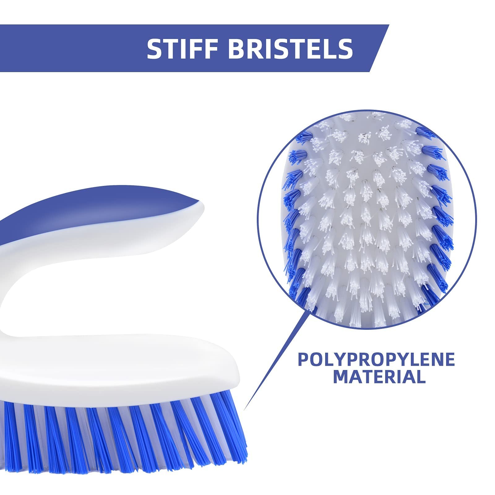 2 Pack Deep Cleaning Brush Set, Scrub Brush with Comfort Grip, Stiff Bristles…