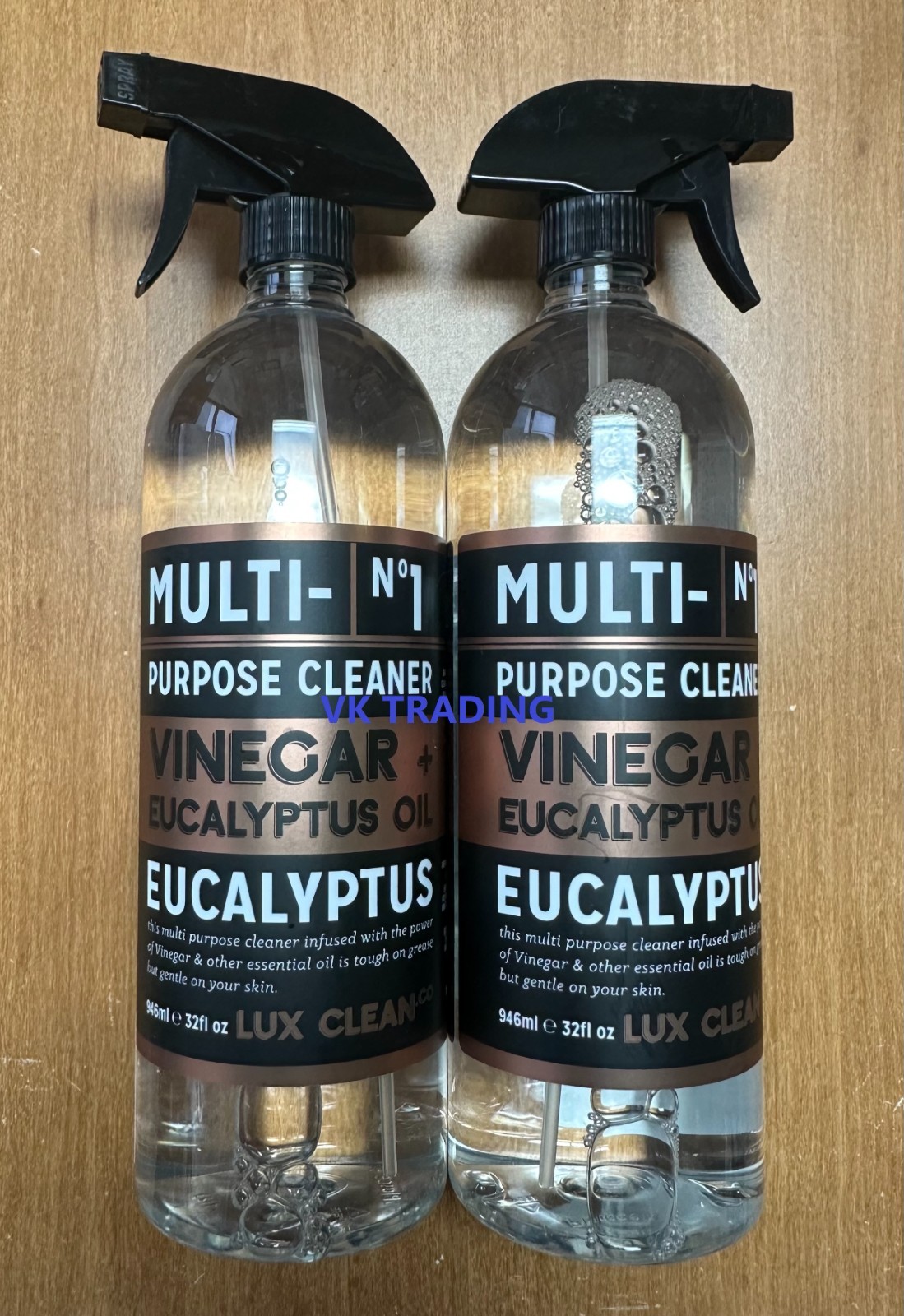 (2-Pack) LUX CLEAN ~ VINEGAR + EUCALYPTUS OIL Kitchen MULTI PURPOSE CLEANER