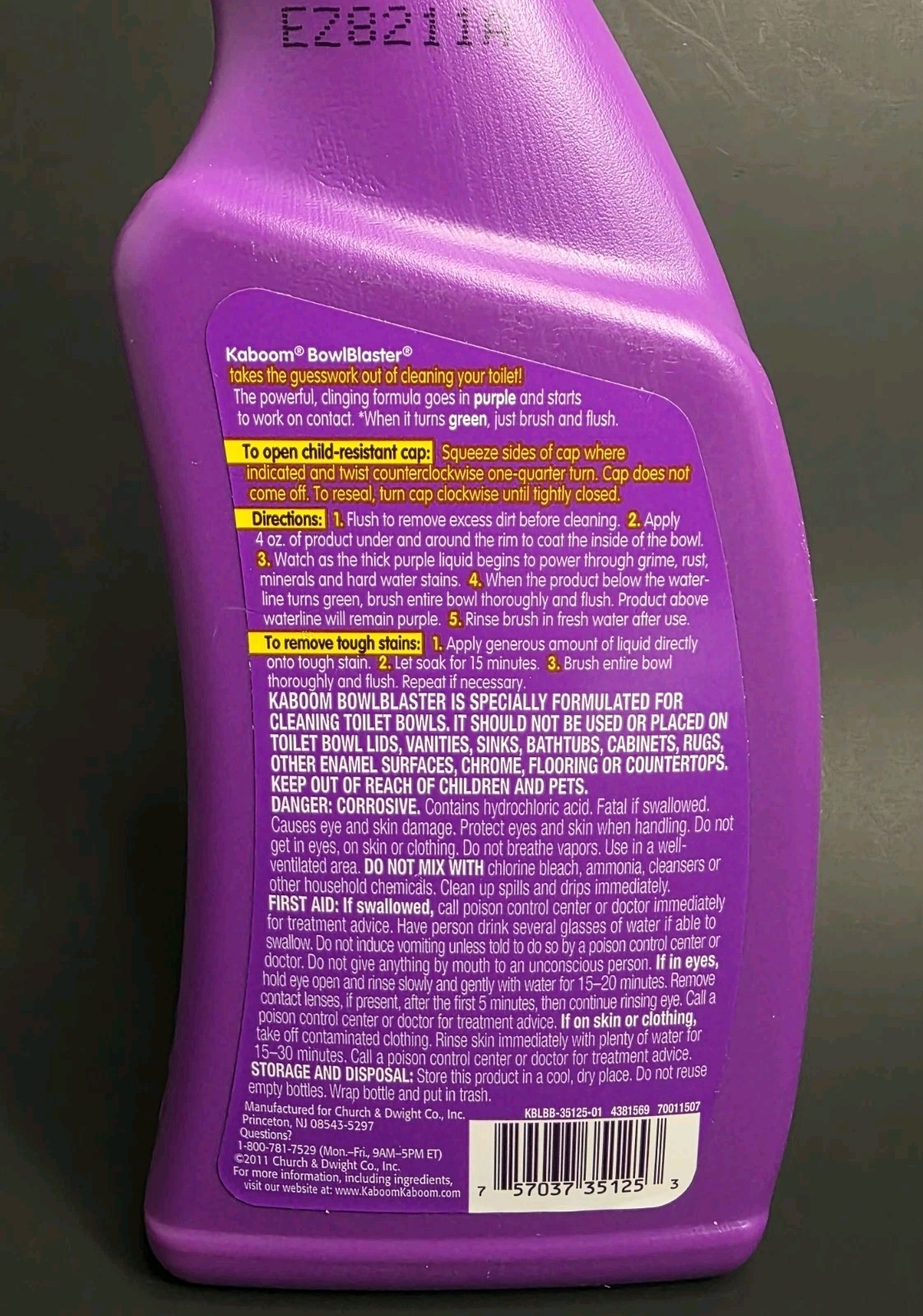 (1) KABOOM BowlBlaster Toilet Bowl Cleaner Gel~Sparkling Clean Scent~24 oz.