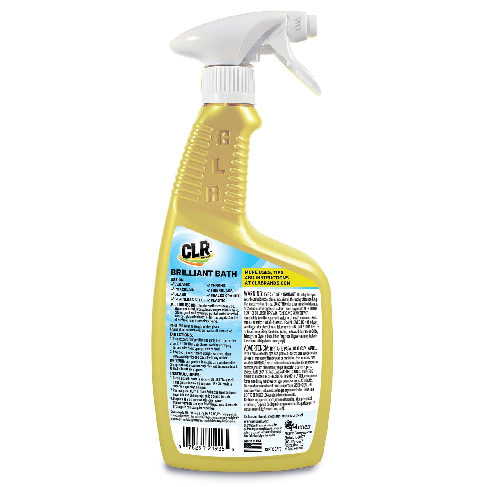 2 Pack Brilliant Bath Foaming Multi-Surface Cleaner Fresh Scent 26 fl oz