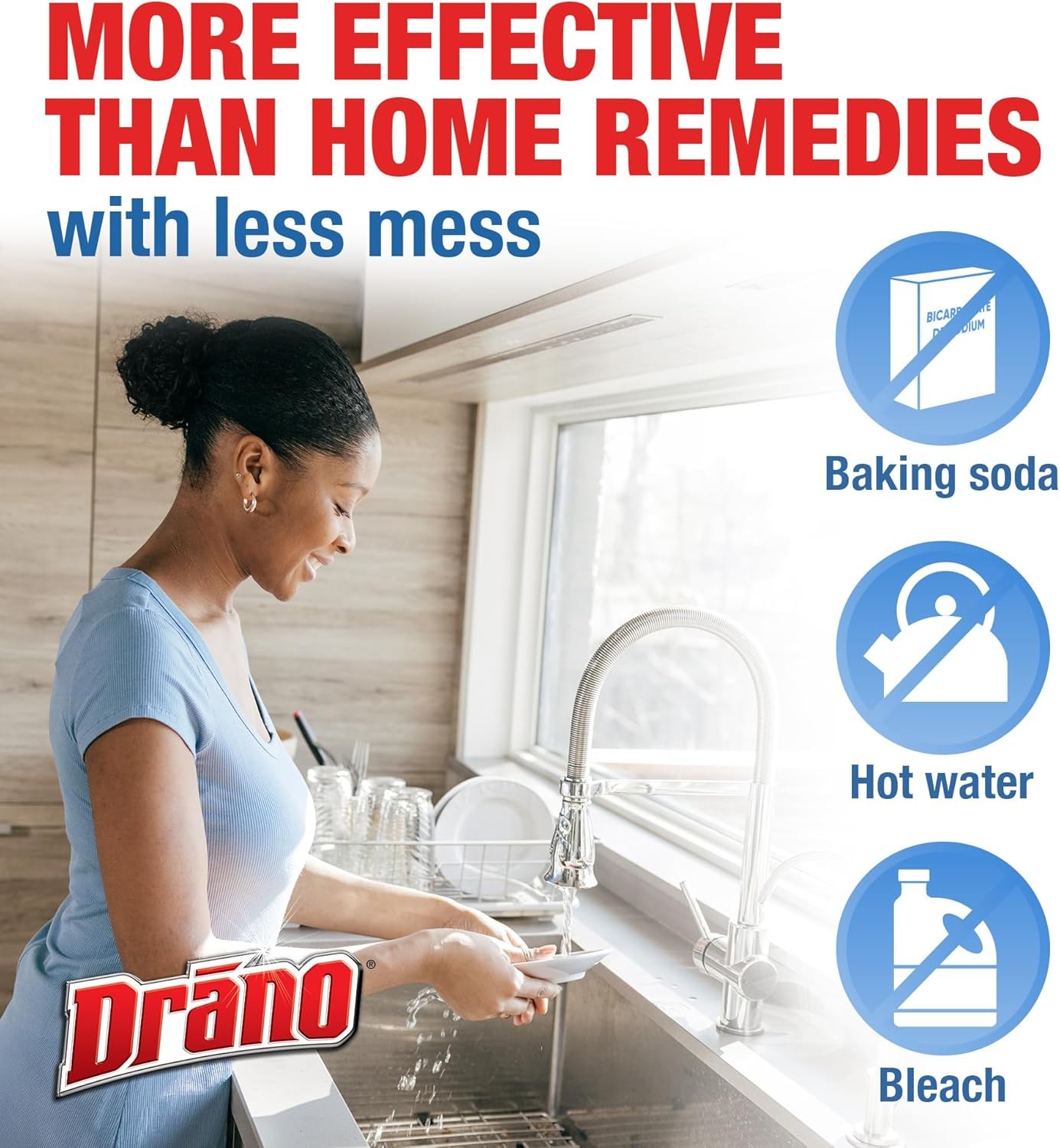 Drano Balance Drain Clog Remover and Cleaner, Non-Corrosive Formula, Safe on All