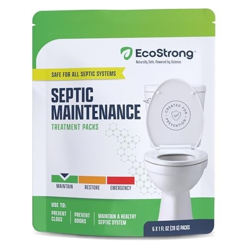 Septic Tank Treatment Packets Enzyme Grease Paper Solids Drain Odor Control