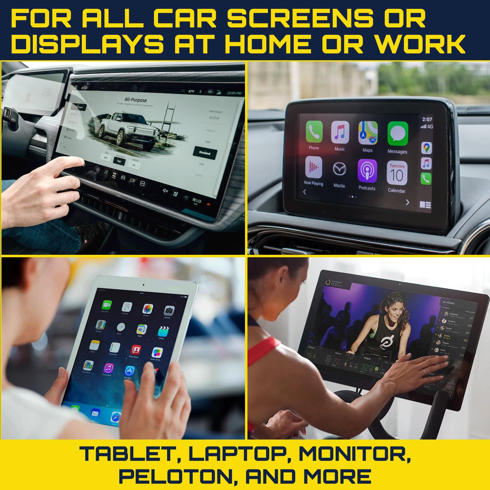 2in1 Touch Screen Cleaner Spray & Microfiber Cloth For Car Display Phone Laptop