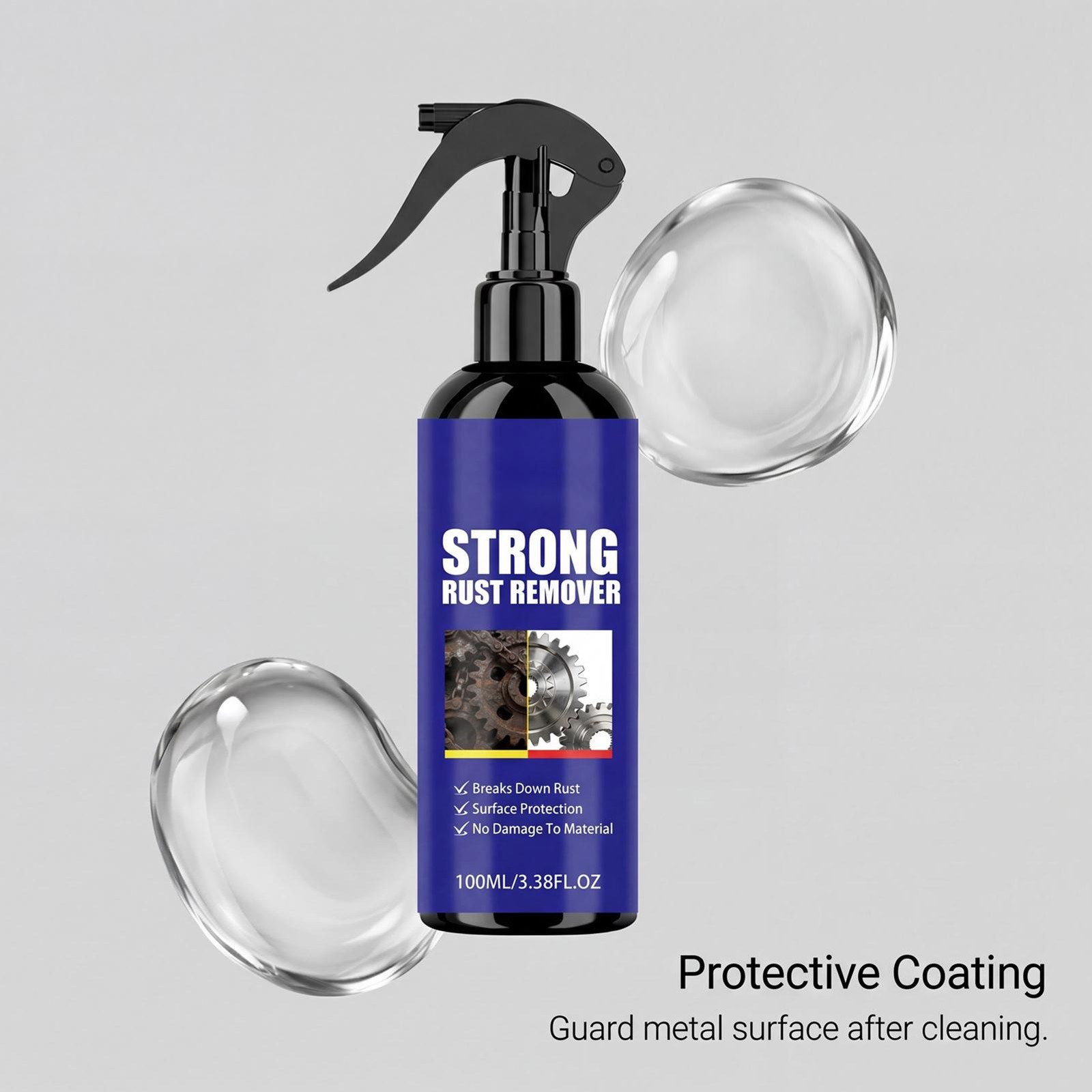 Strong Rust Remover 100ml Metal Stain Cleaner Rust Cleaner for Kitchen Garage