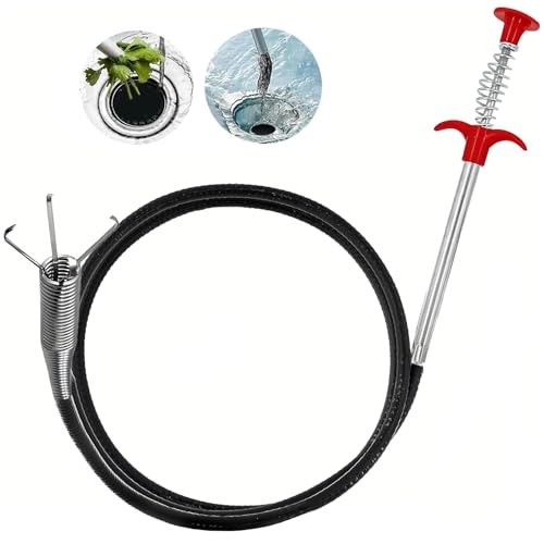(76 inch) Drain Snake, Drain Clog Remover – Gutter Cleaning Tools Cleaner for